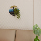 SUMMERTIME Prateleira Redonda Decorativa em Acabamento Preto