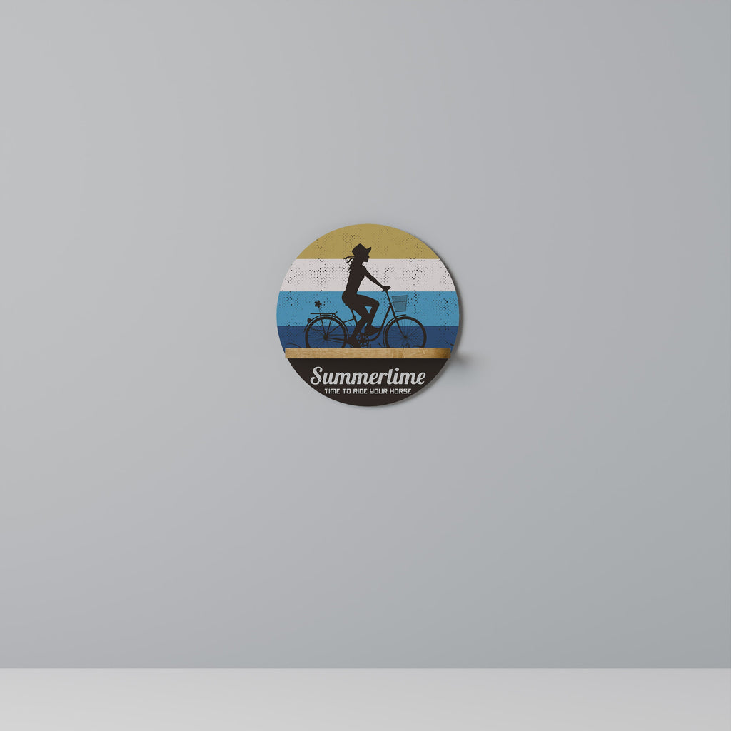 SUMMERTIME Prateleira Redonda Decorativa em Efeito Carvalho