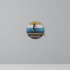 SUMMERTIME Prateleira Redonda Decorativa em Efeito Carvalho