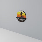 CHOOSE A BIKE Prateleira Oval Decorativa em Acabamento Preto