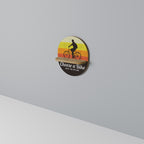 CHOOSE A BIKE Prateleira Oval Decorativa em Efeito Carvalho