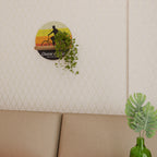 CHOOSE A BIKE Prateleira Redonda Decorativa em Efeito Carvalho