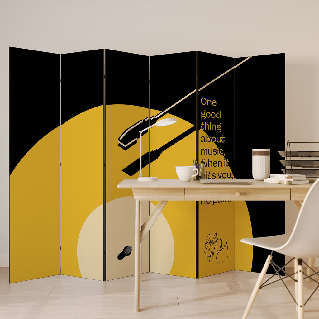 MUSIC - NO PAIN Decorative 6-Panel Room Divider
