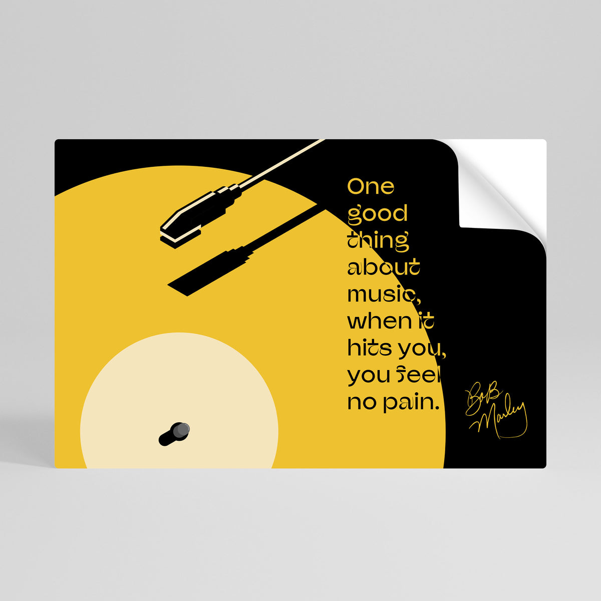 MUSIC - NO PAIN Póster Autocolante Horizontal