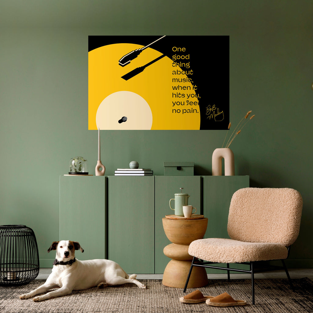 MUSIC - NO PAIN Peel and Stick Horizontal Poster