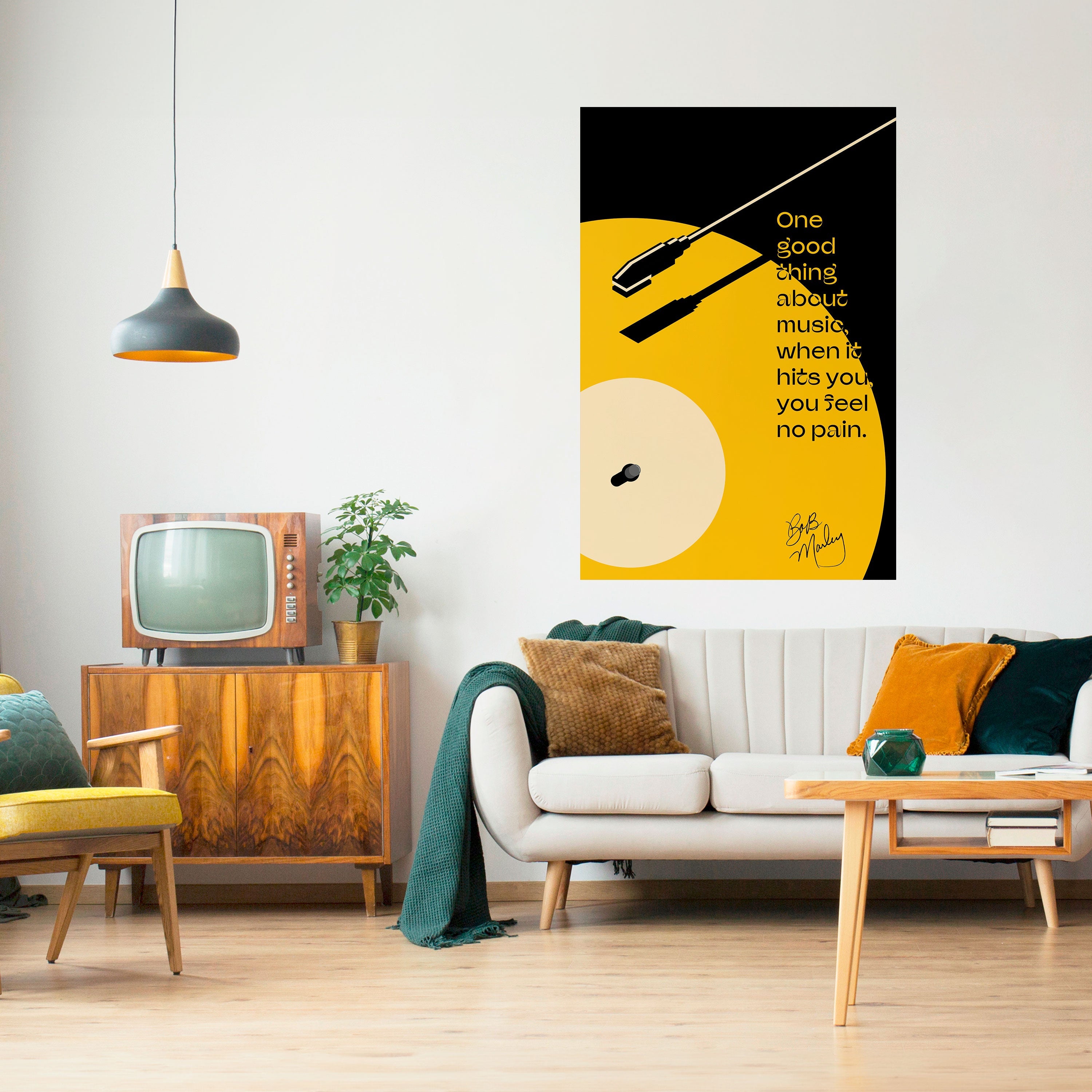 MUSIC - NO PAIN Poster Vertical Autocolante