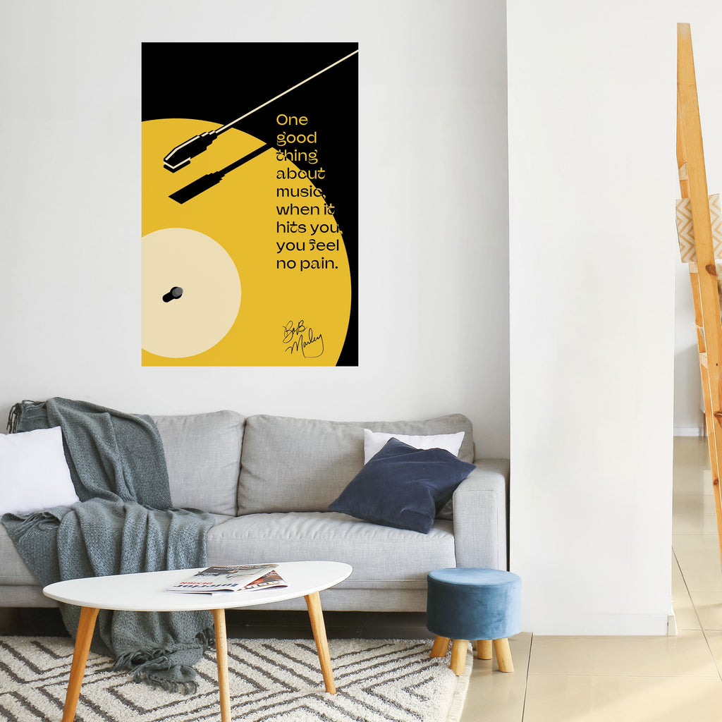 MUSIC - NO PAIN Poster Vertical Autocolante
