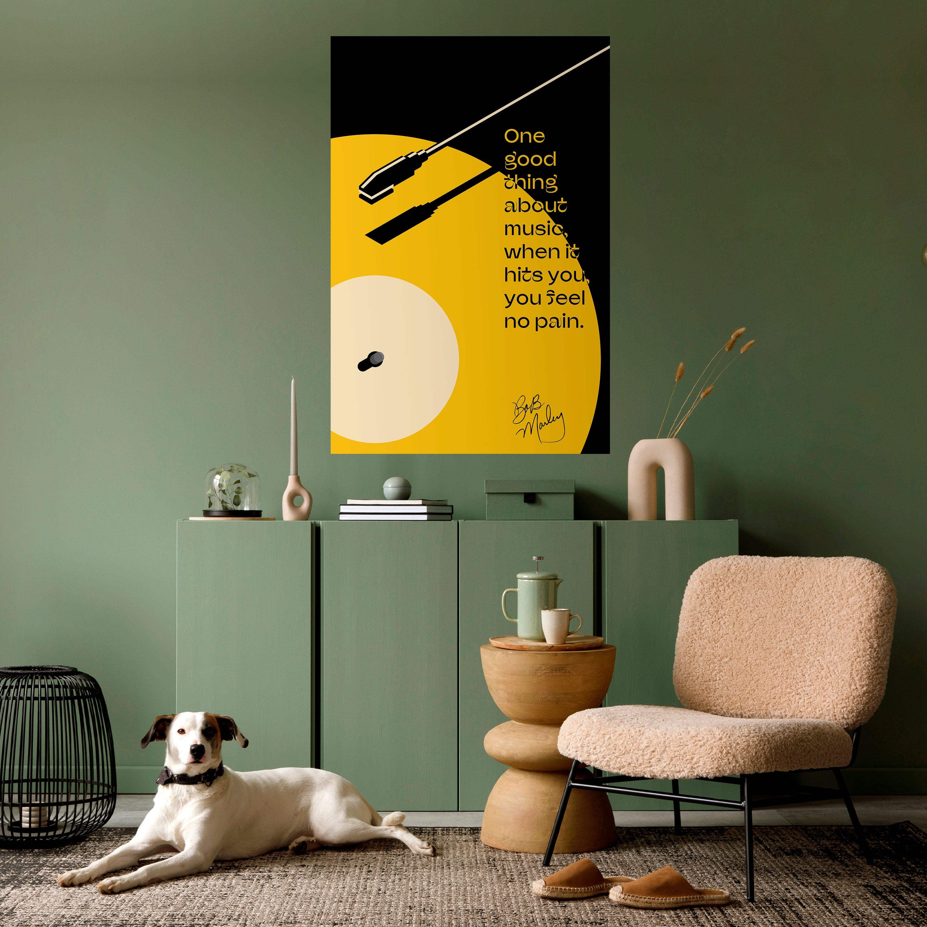 MUSIC - NO PAIN Poster Vertical Autocolante