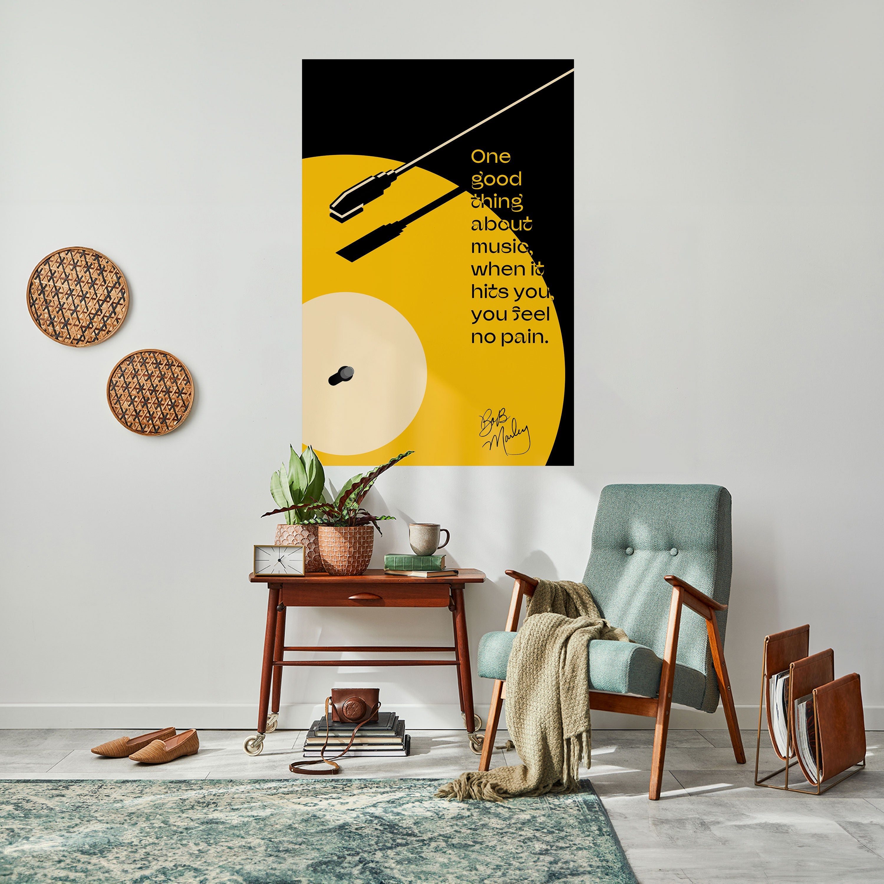 MUSIC - NO PAIN Poster Vertical Autocolante