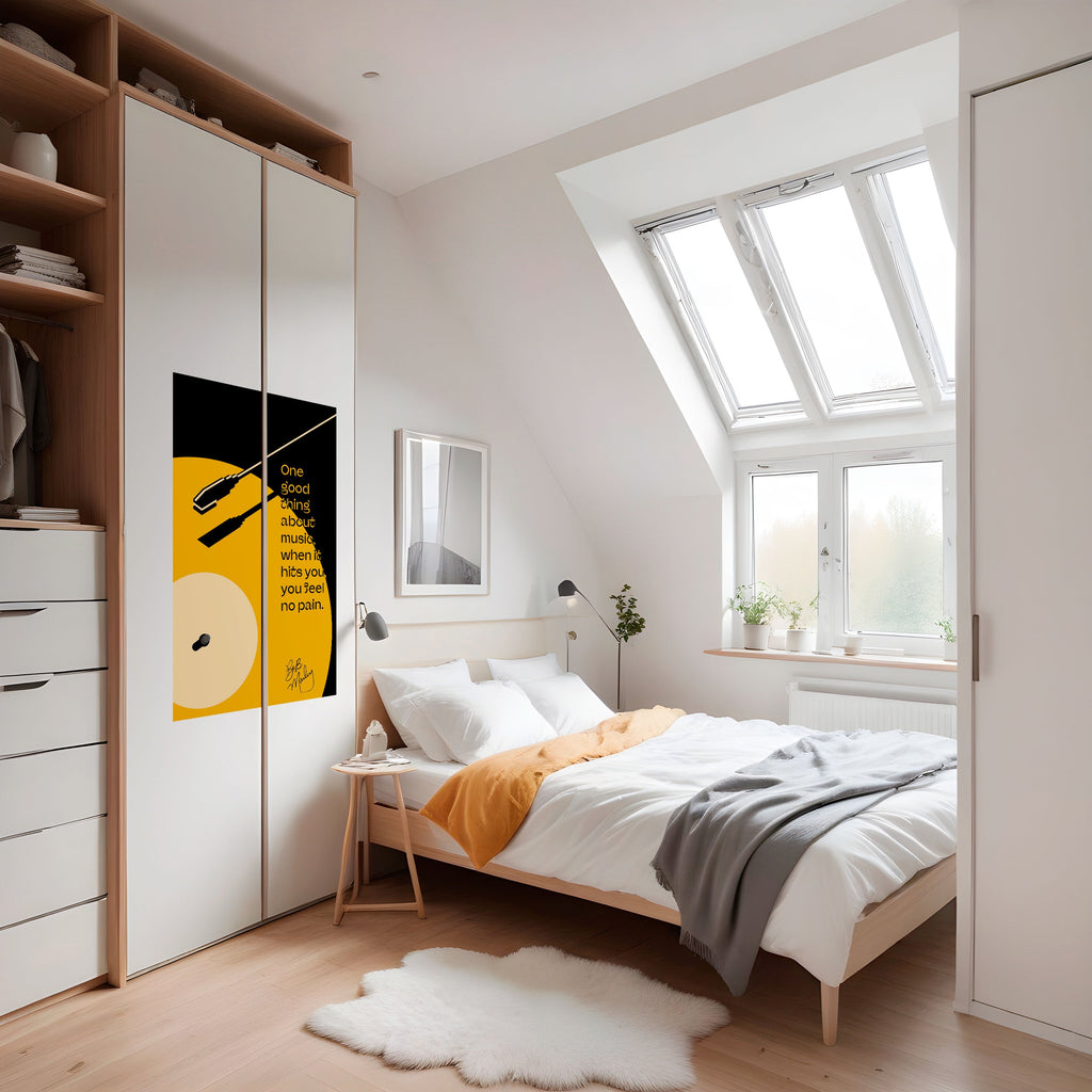 MUSIC - NO PAIN Poster Vertical Autocolante