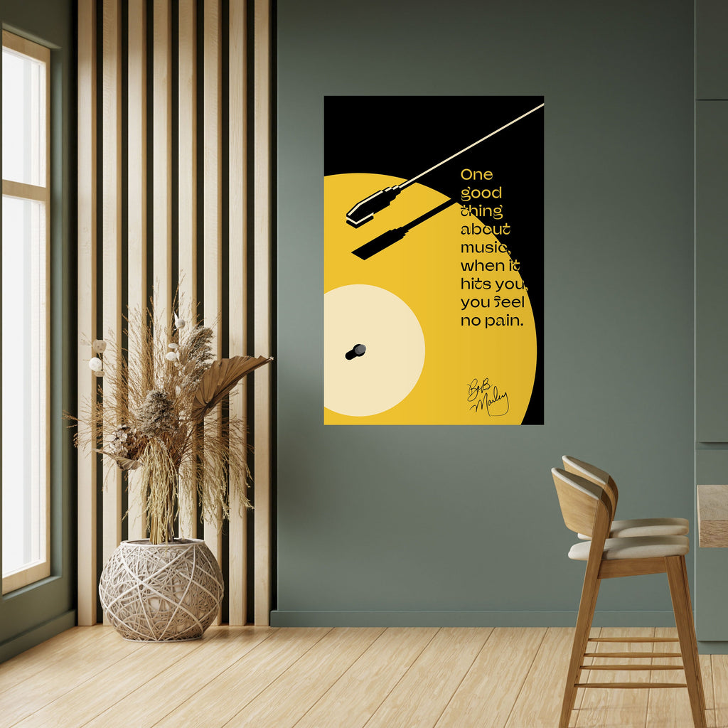 MUSIC - NO PAIN Poster Vertical Autocolante