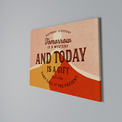 TODAY IS A GIFT Horizontal Canvas Print
