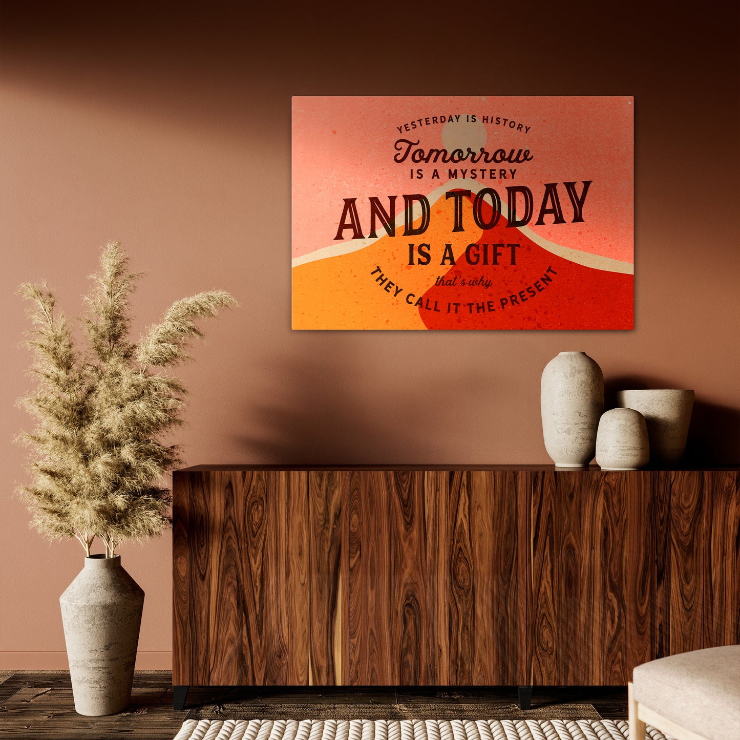 TODAY IS A GIFT Horizontal Canvas Print