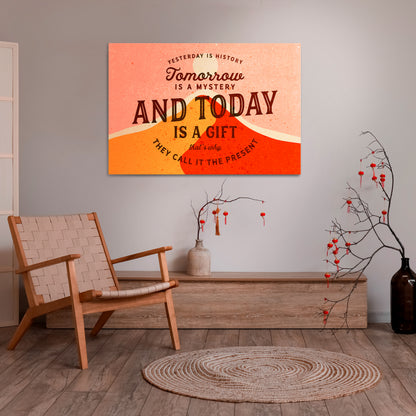 TODAY IS A GIFT Horizontal Canvas Print