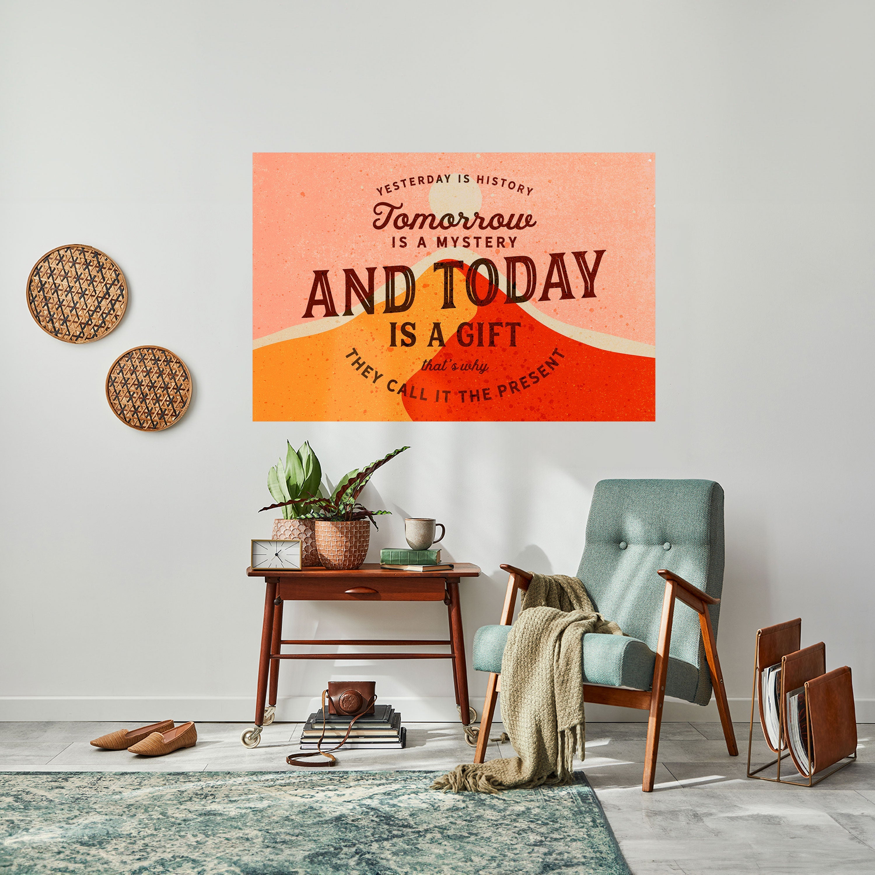 TODAY IS A GIFT Peel and Stick Horizontal Poster
