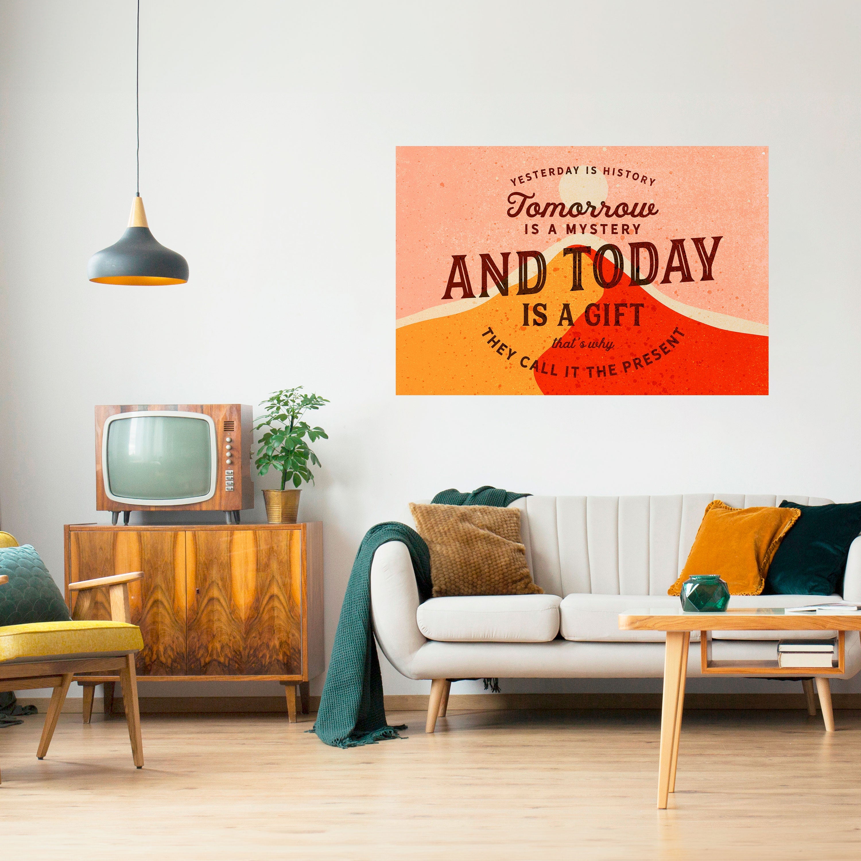 TODAY IS A GIFT Peel and Stick Horizontal Poster