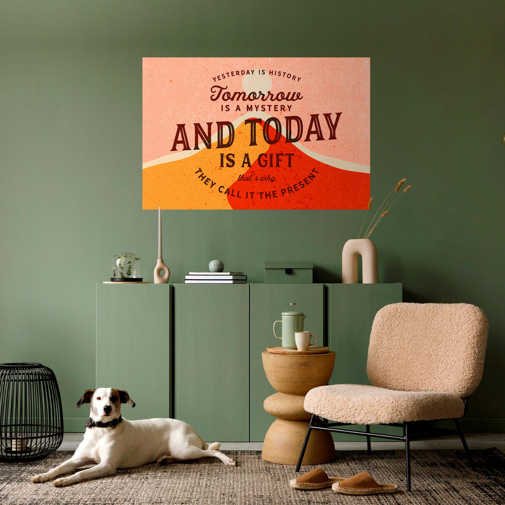 TODAY IS A GIFT Peel and Stick Horizontal Poster