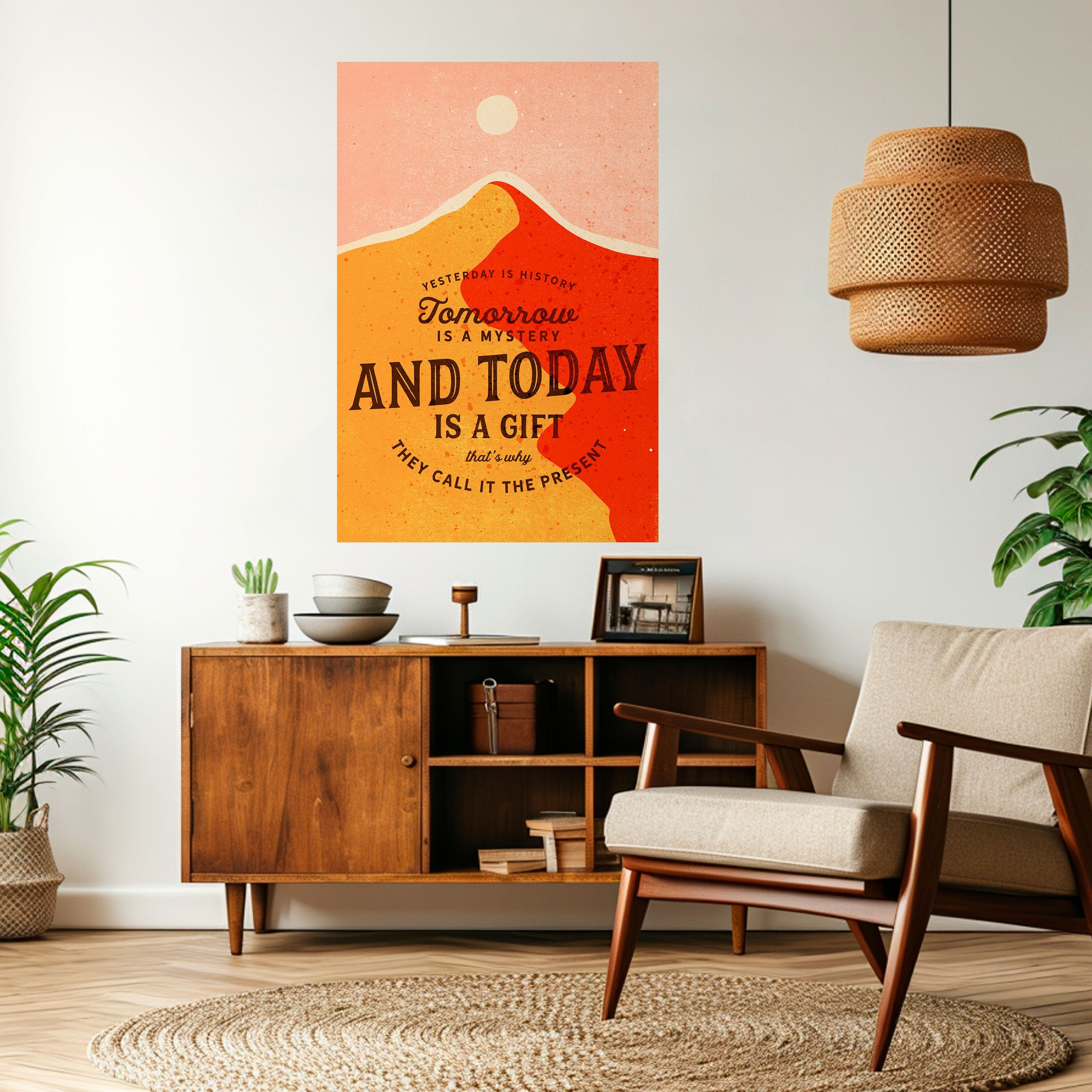 TODAY IS A GIFT Poster Vertical Autocolante