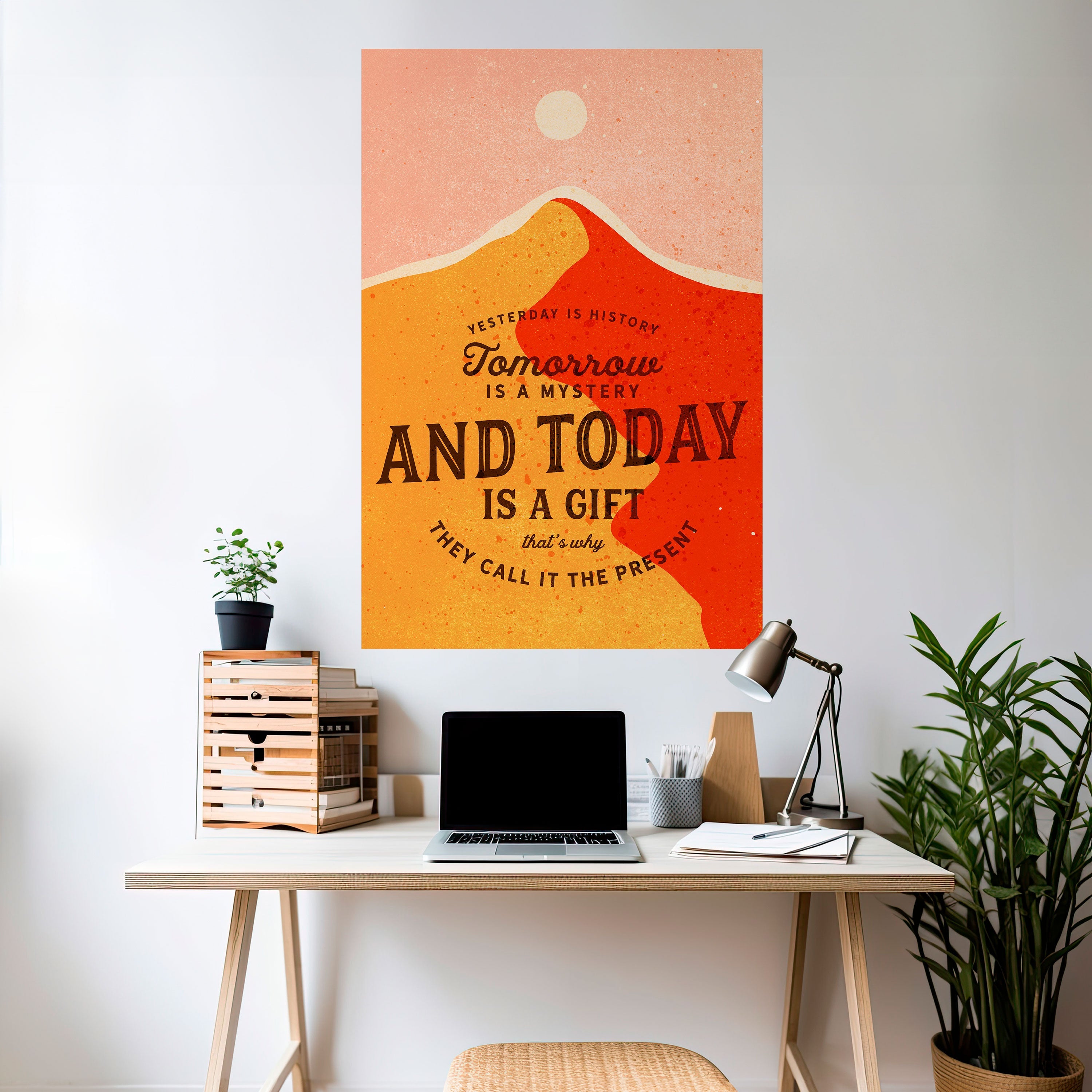 TODAY IS A GIFT Poster Vertical Autocolante
