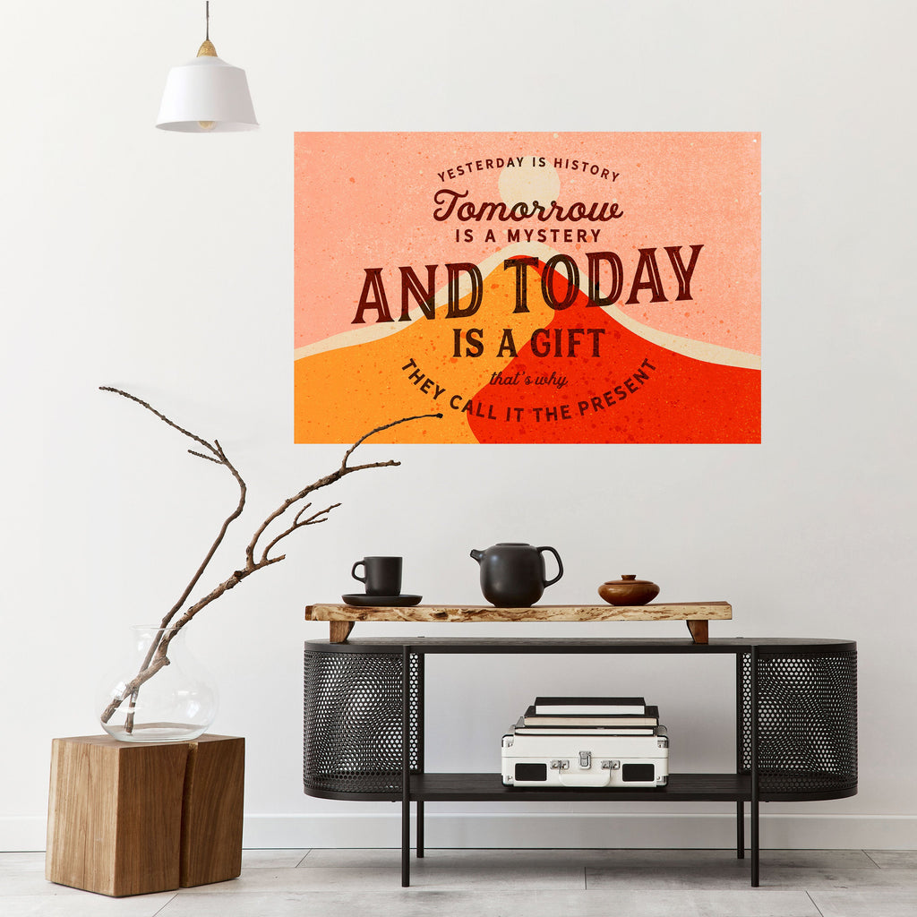 TODAY IS A GIFT Peel and Stick Horizontal Poster