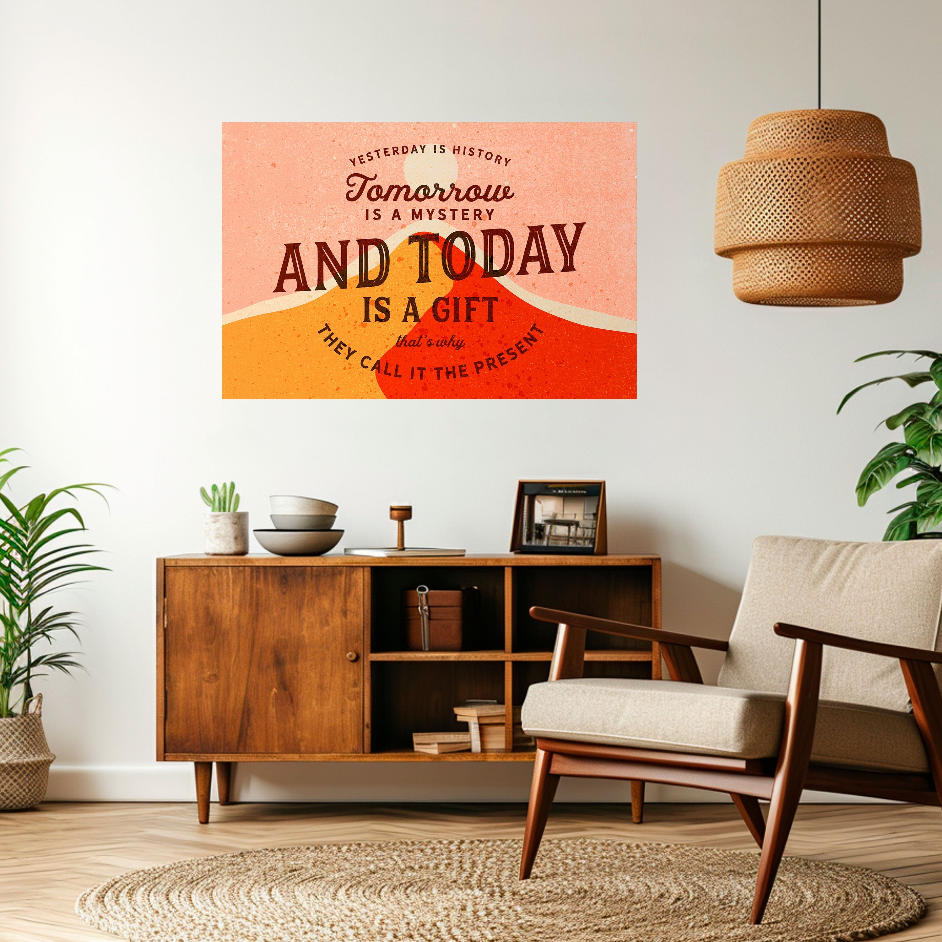 TODAY IS A GIFT Peel and Stick Horizontal Poster