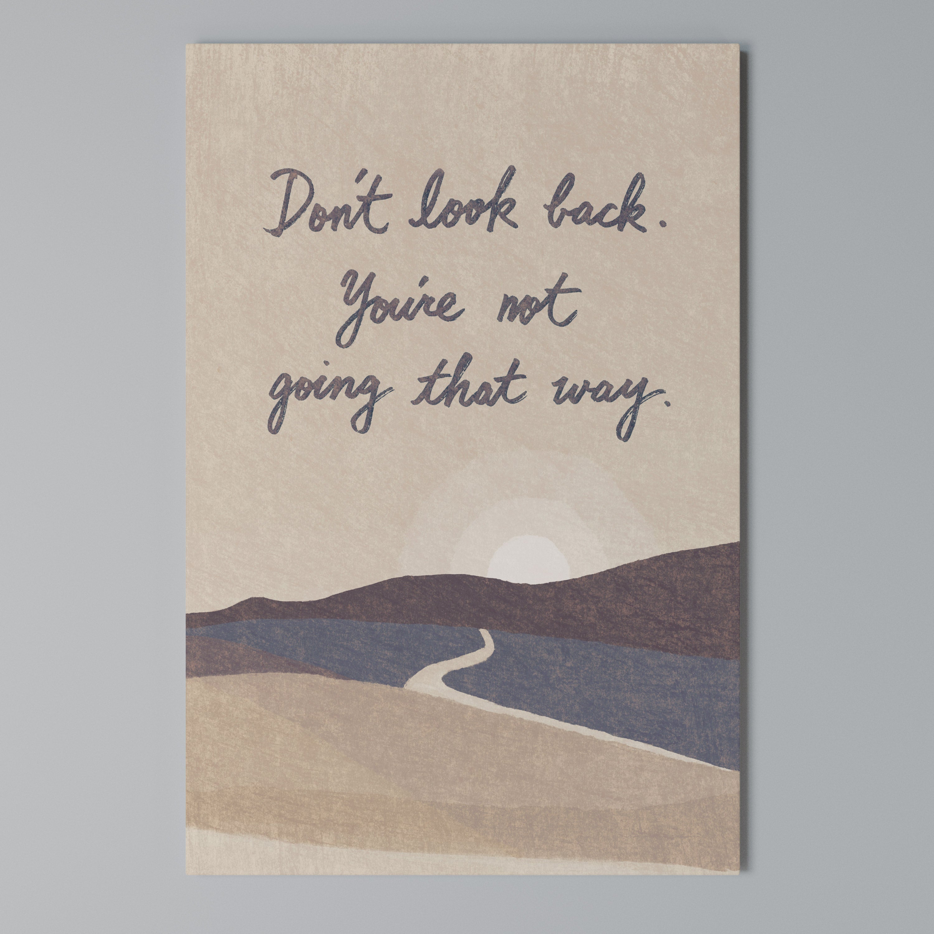 DON'T LOOK BACK Quadro em tela vertical