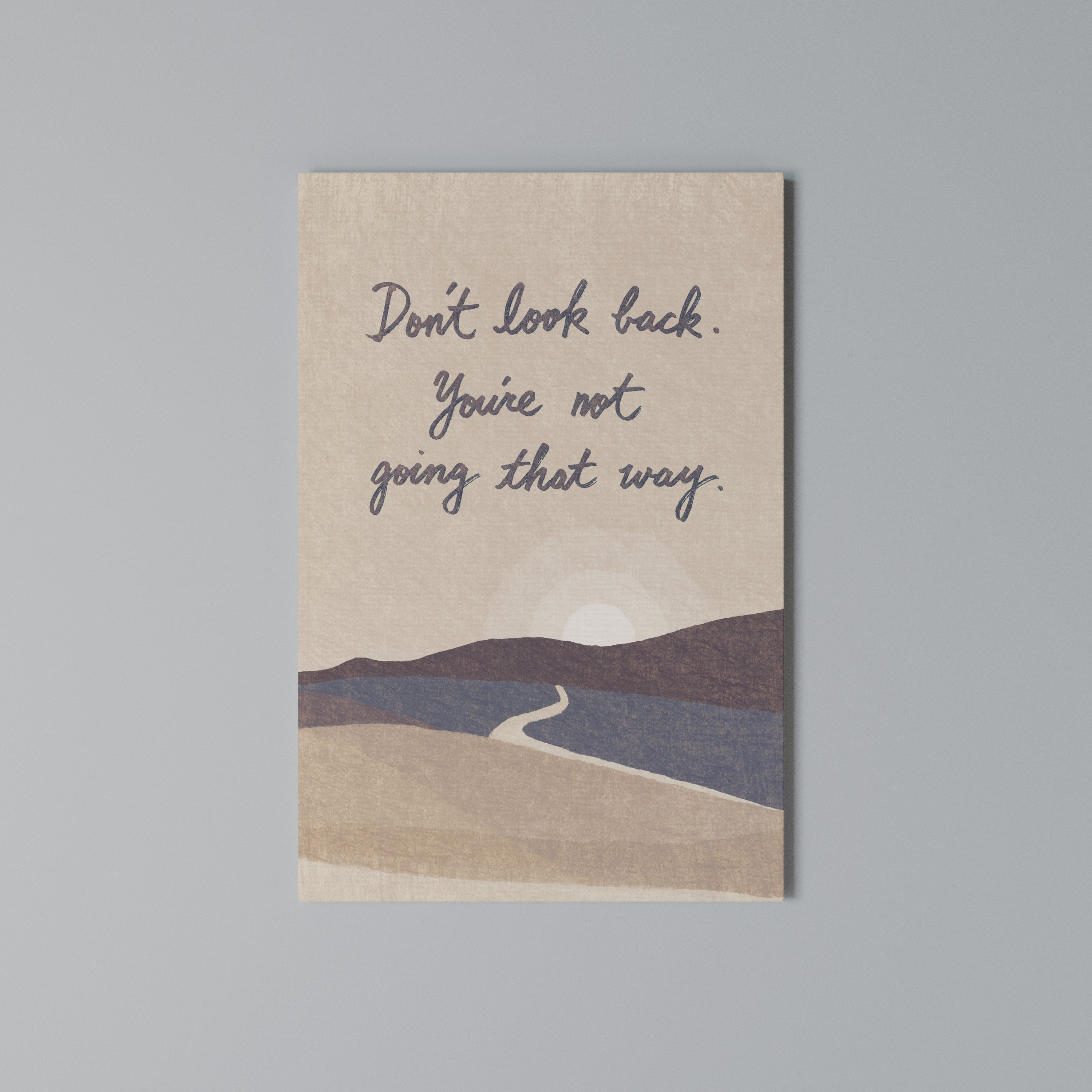 DON'T LOOK BACK Quadro em tela vertical