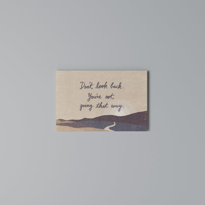 DON'T LOOK BACK Horizontal Canvas Print