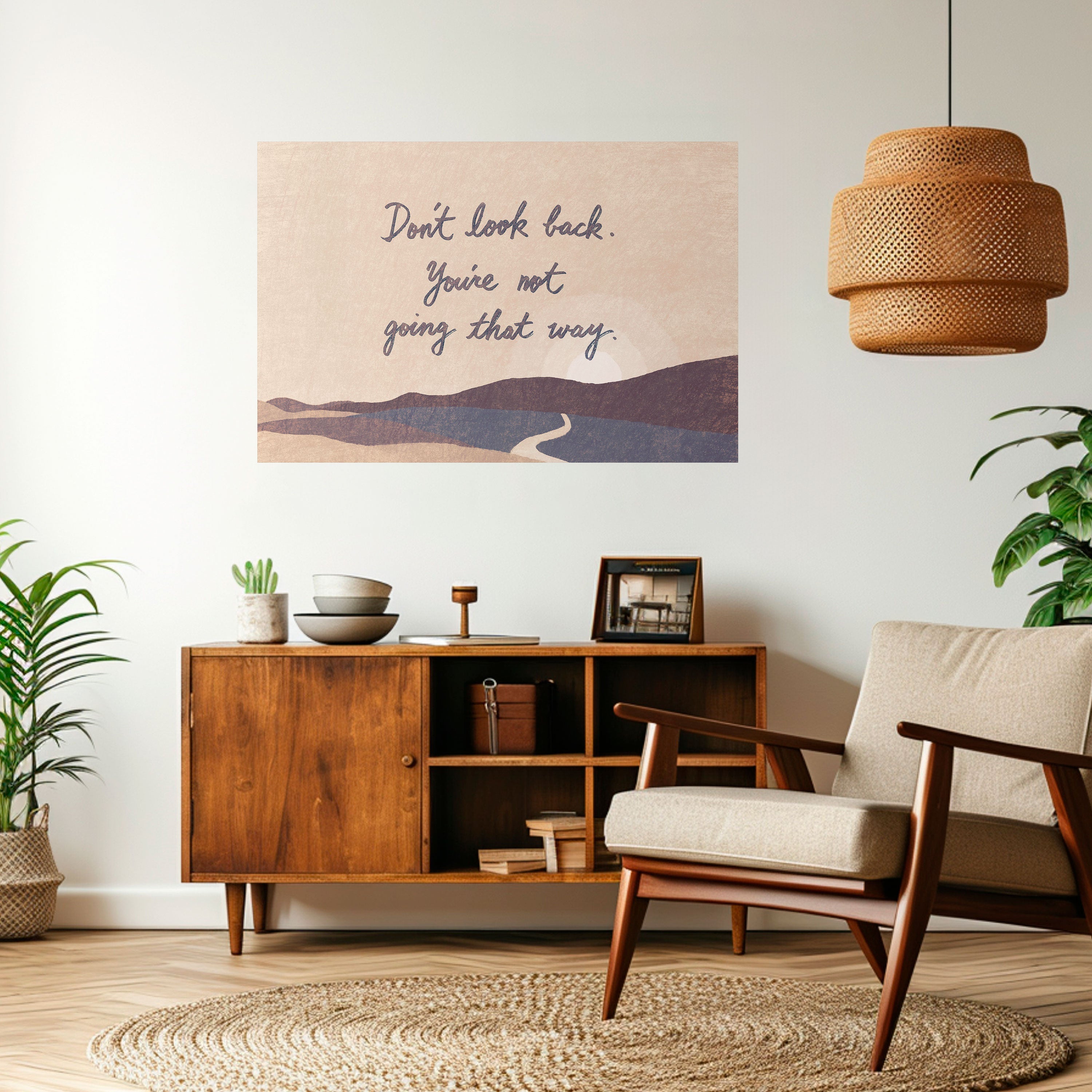 DON'T LOOK BACK Peel and Stick Horizontal Poster