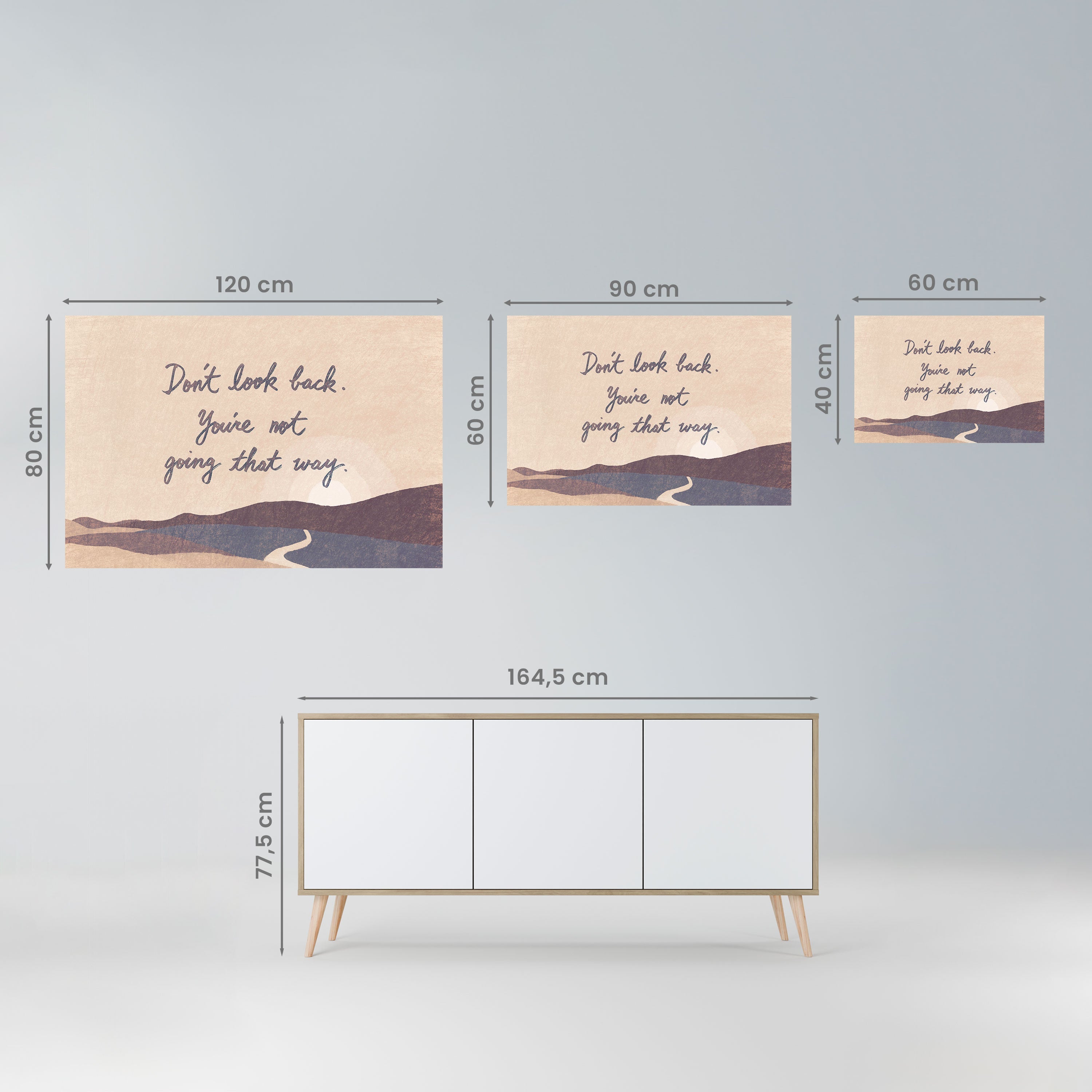 DON'T LOOK BACK Peel and Stick Horizontal Poster