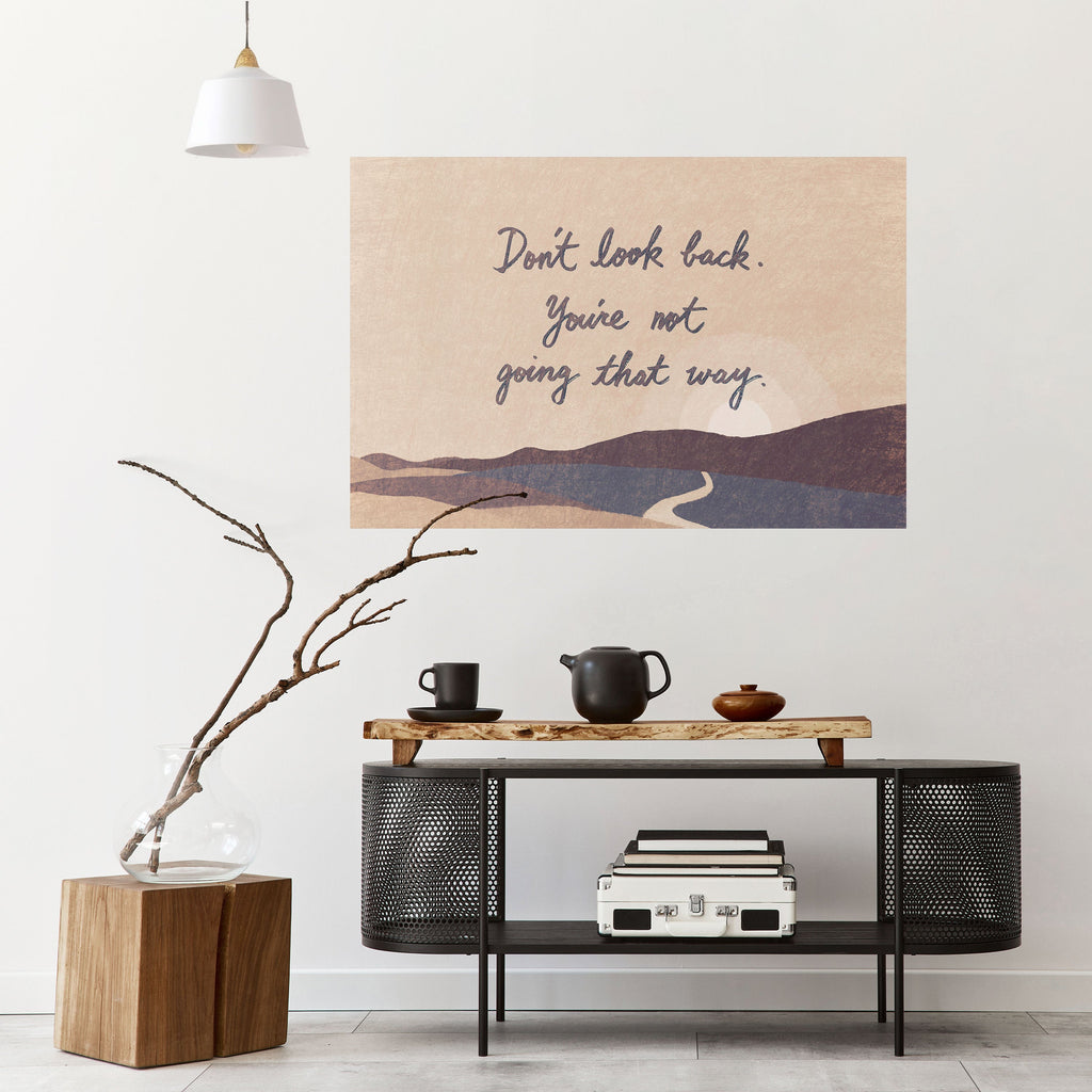 DON'T LOOK BACK Peel and Stick Horizontal Poster