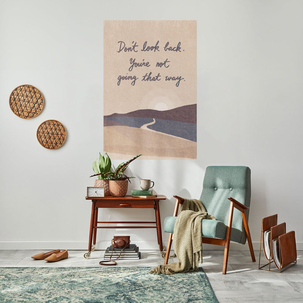 DON'T LOOK BACK Poster Vertical Autocolante