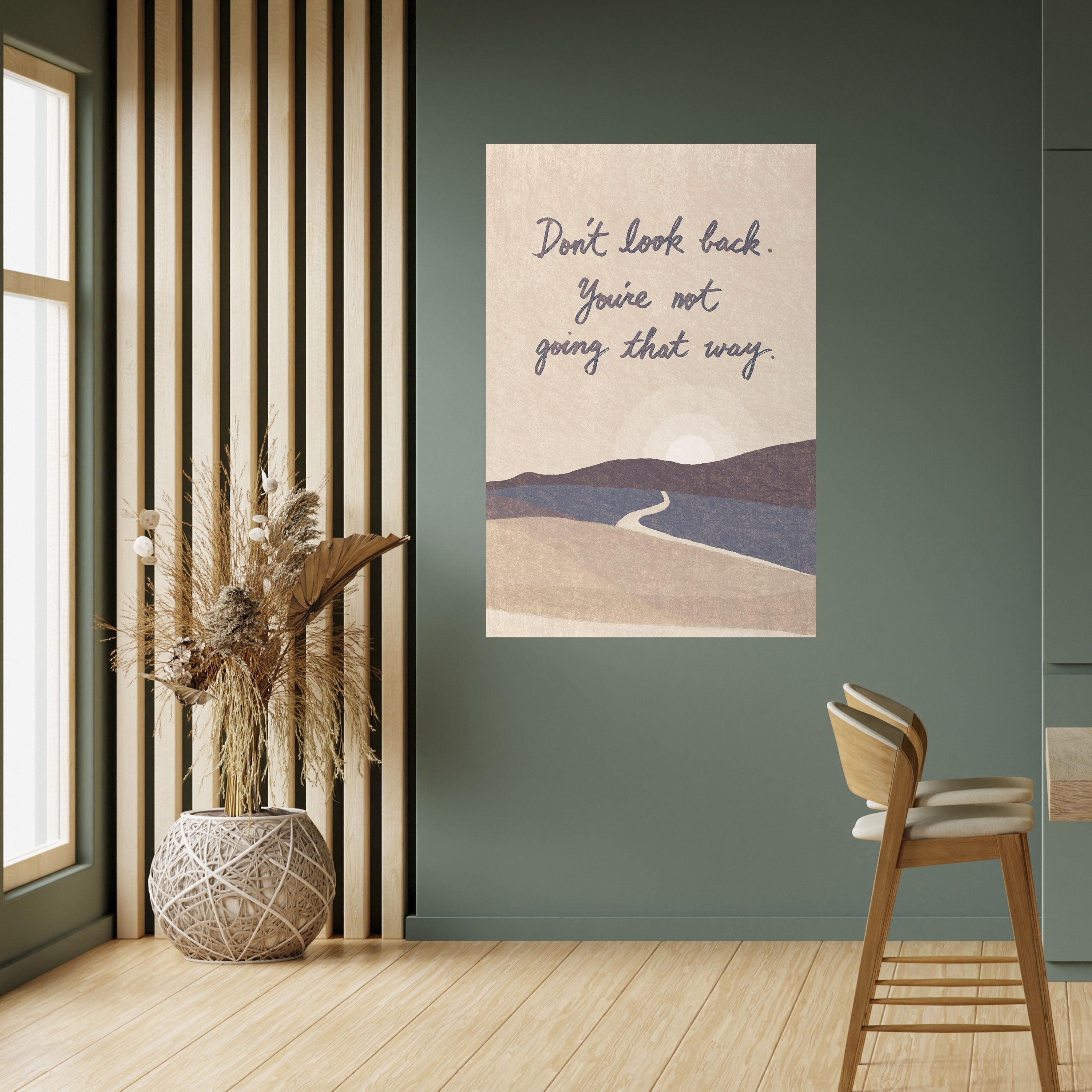 DON'T LOOK BACK Poster Vertical Autocolante