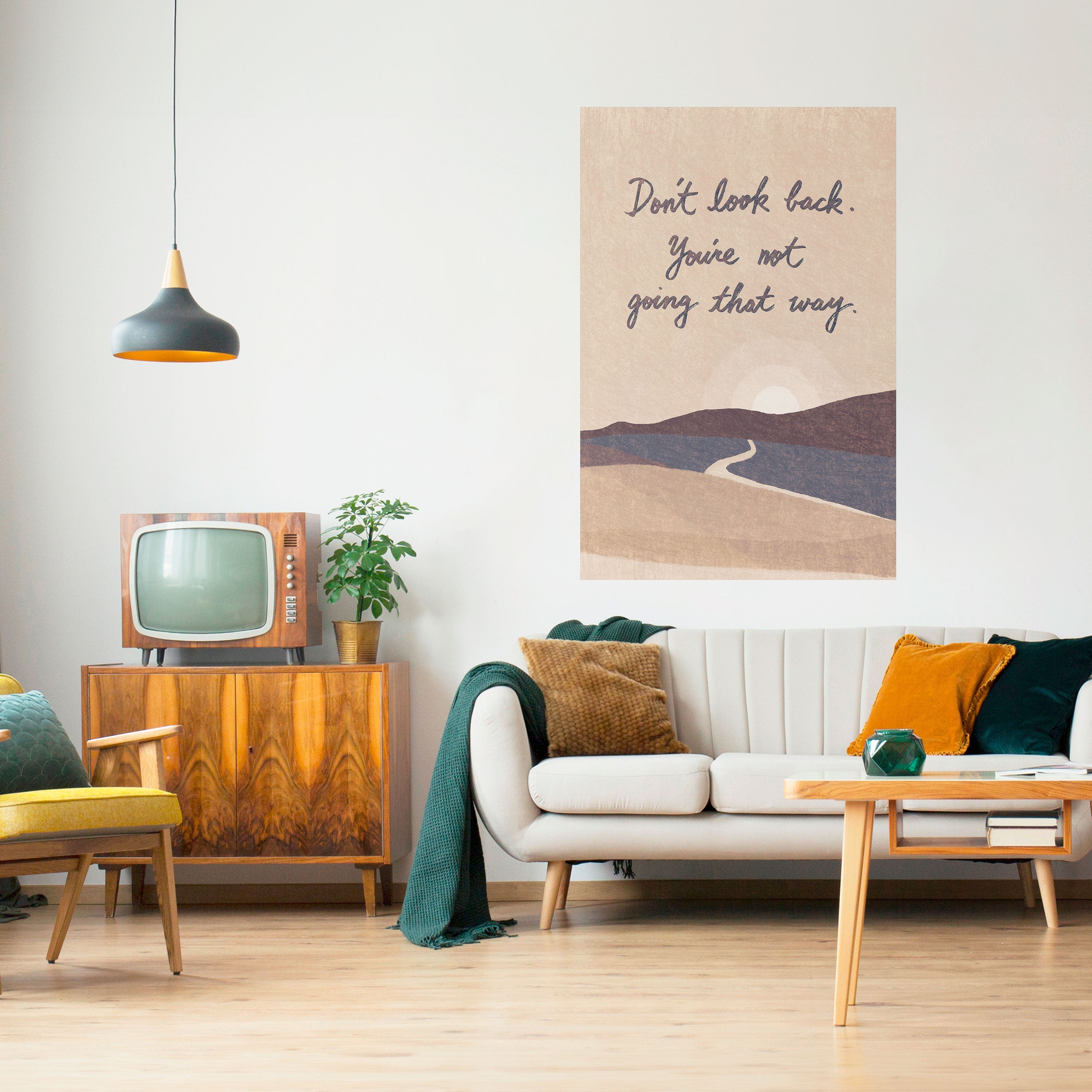 DON'T LOOK BACK Poster Vertical Autocolante