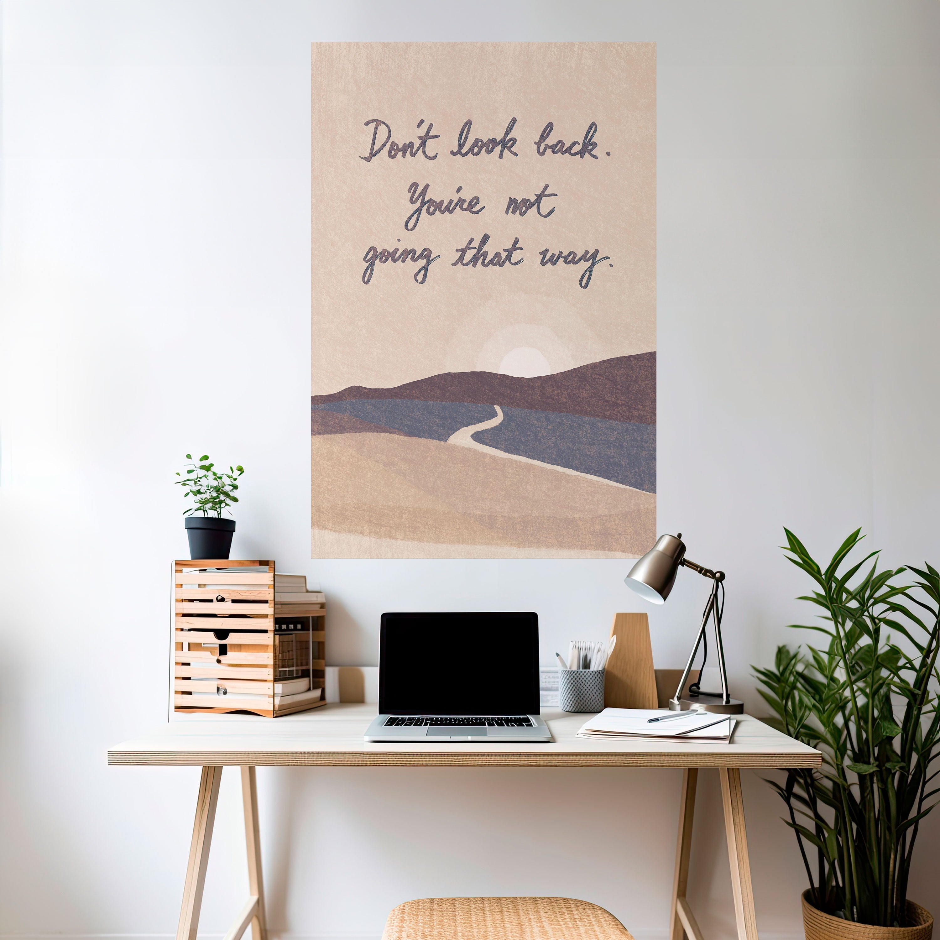 DON'T LOOK BACK Poster Vertical Autocolante