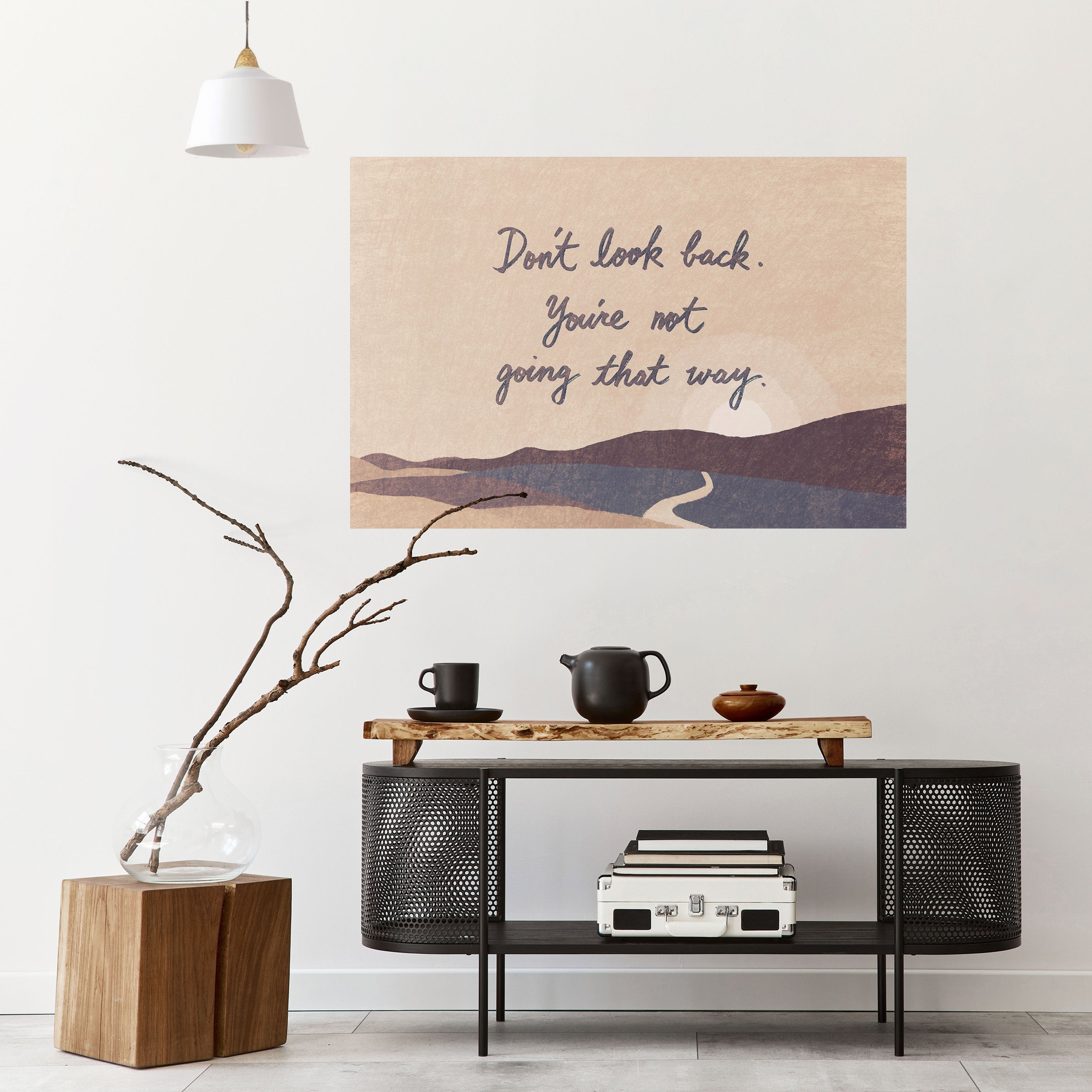 DON'T LOOK BACK Peel and Stick Horizontal Poster