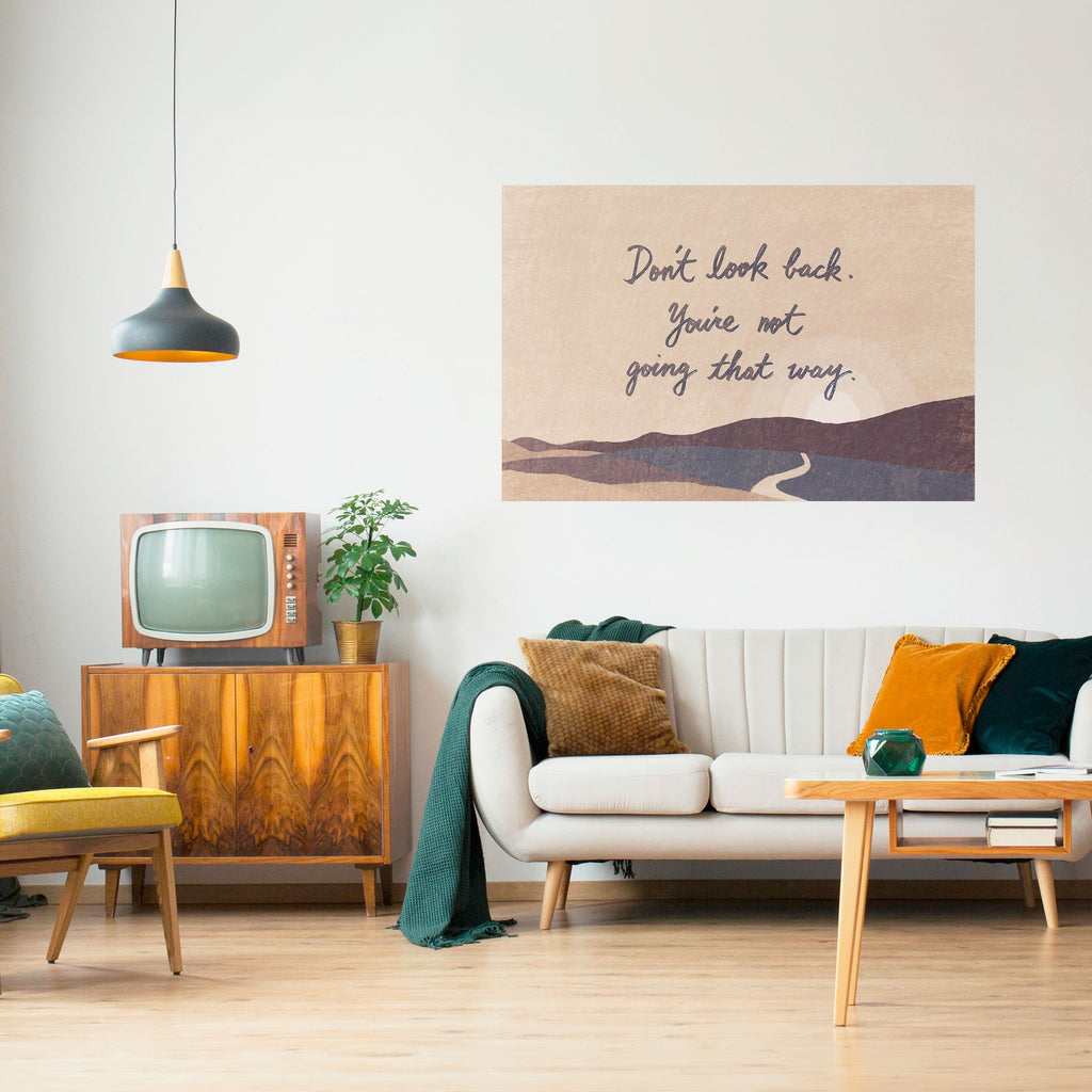 DON'T LOOK BACK Peel and Stick Horizontal Poster