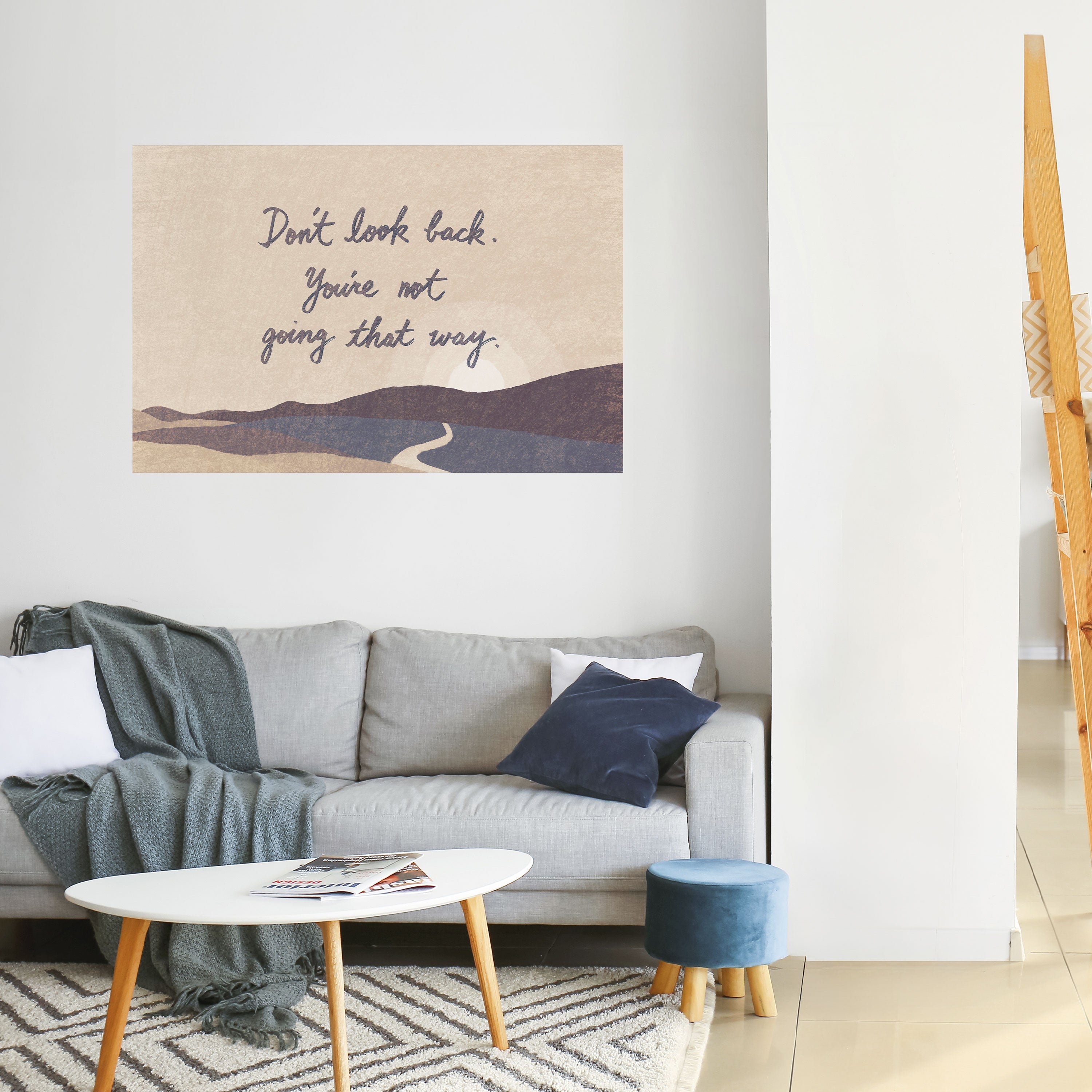 DON'T LOOK BACK Peel and Stick Horizontal Poster