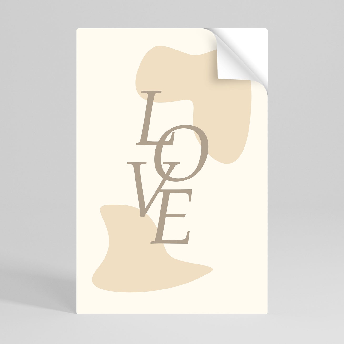 LOVE IN FORM Póster Autocolante Vertical
