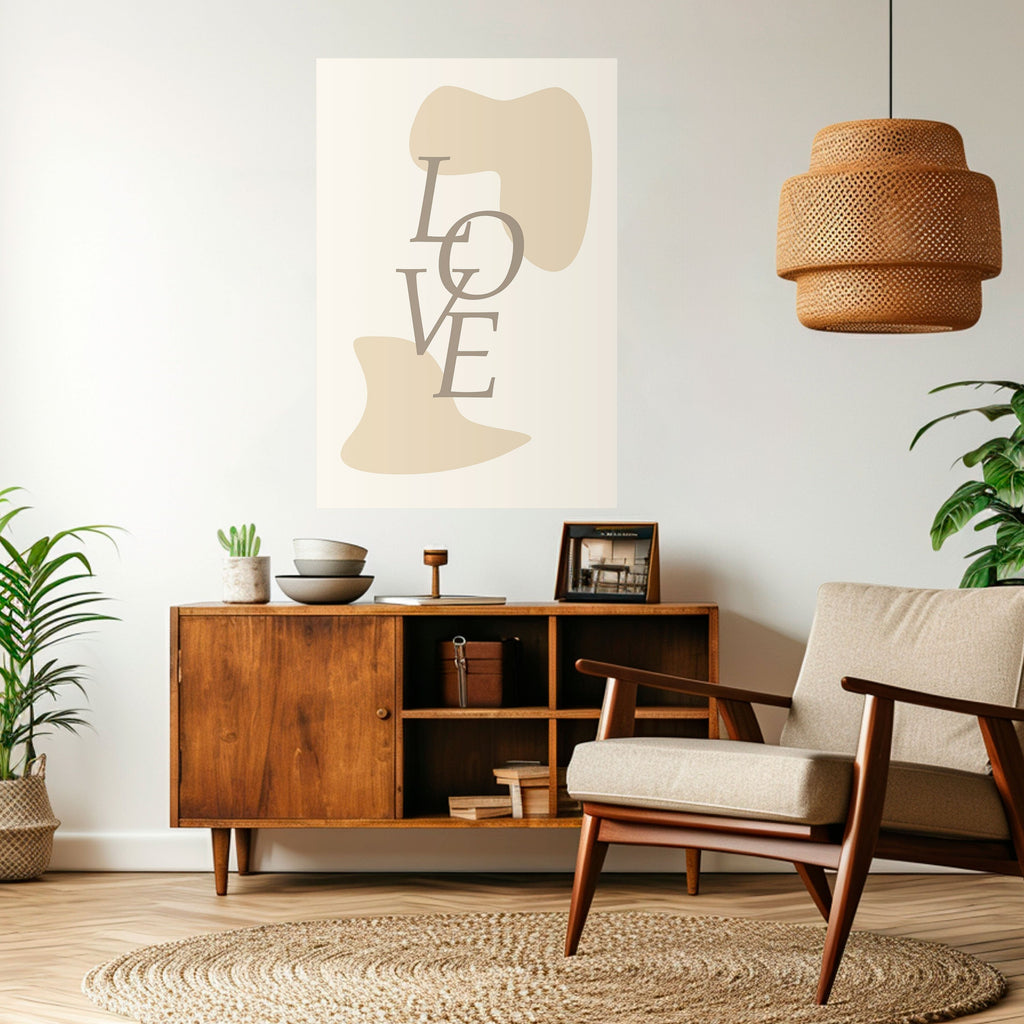 LOVE IN FORM Poster Vertical Autocolante