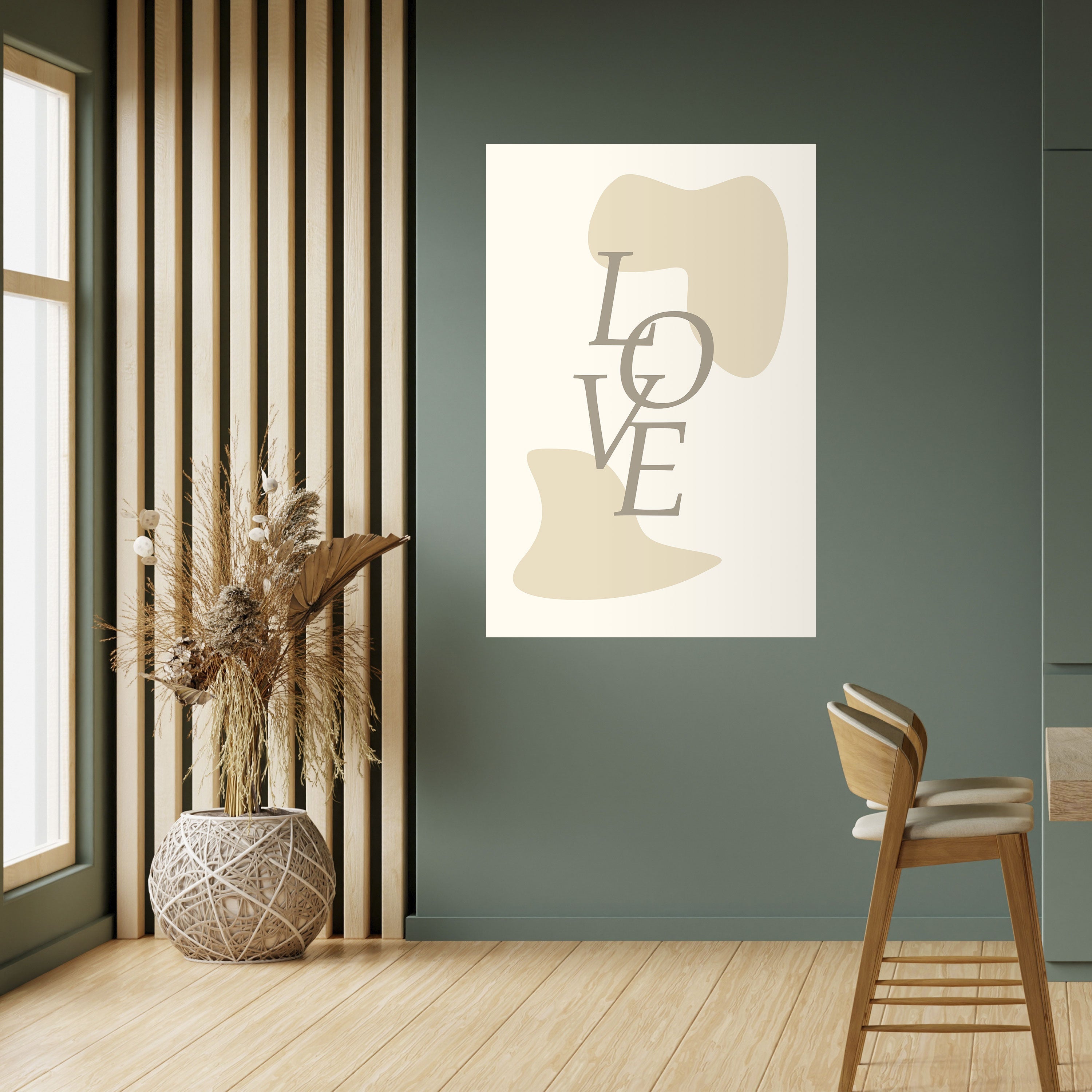 LOVE IN FORM Poster Vertical Autocolante