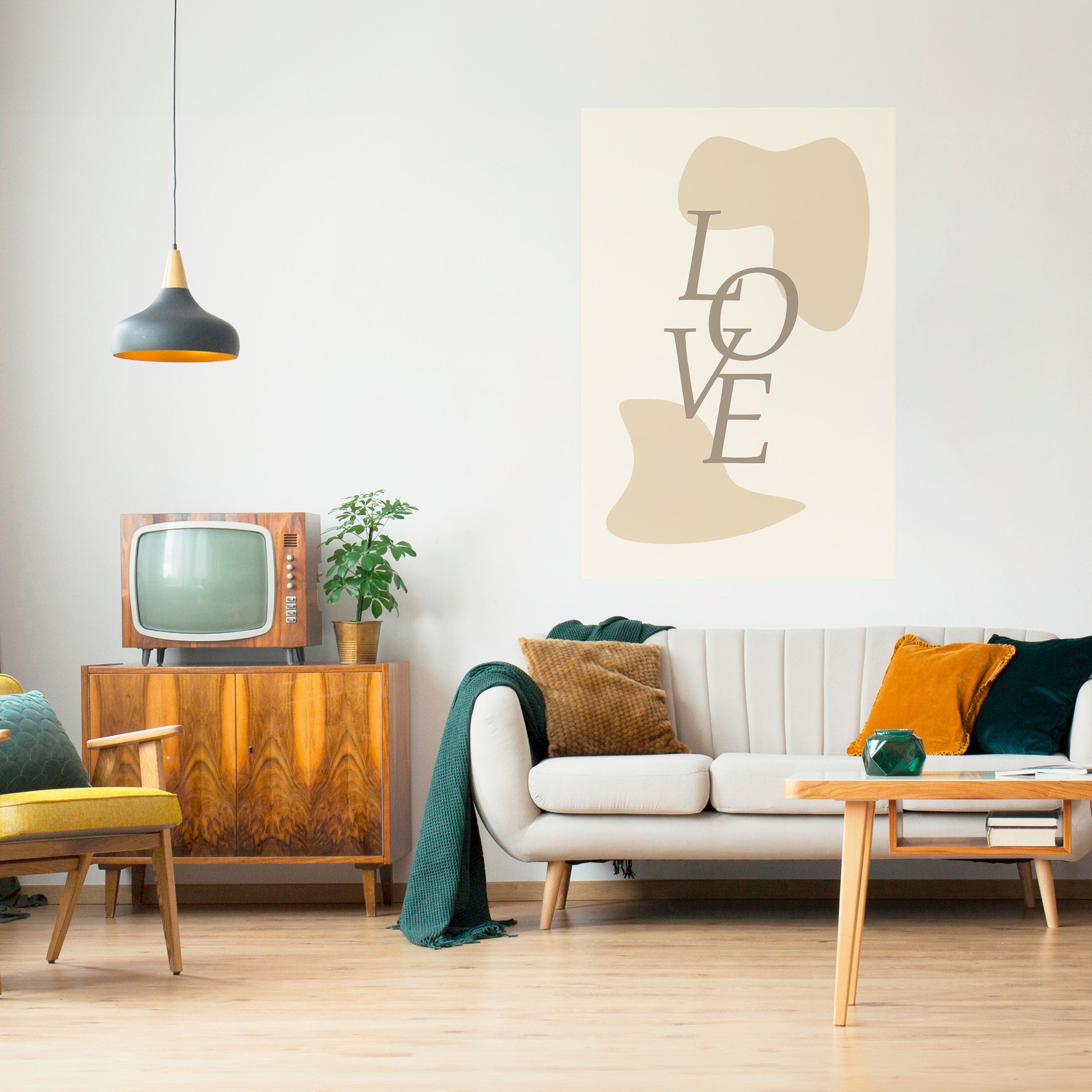 LOVE IN FORM Poster Vertical Autocolante