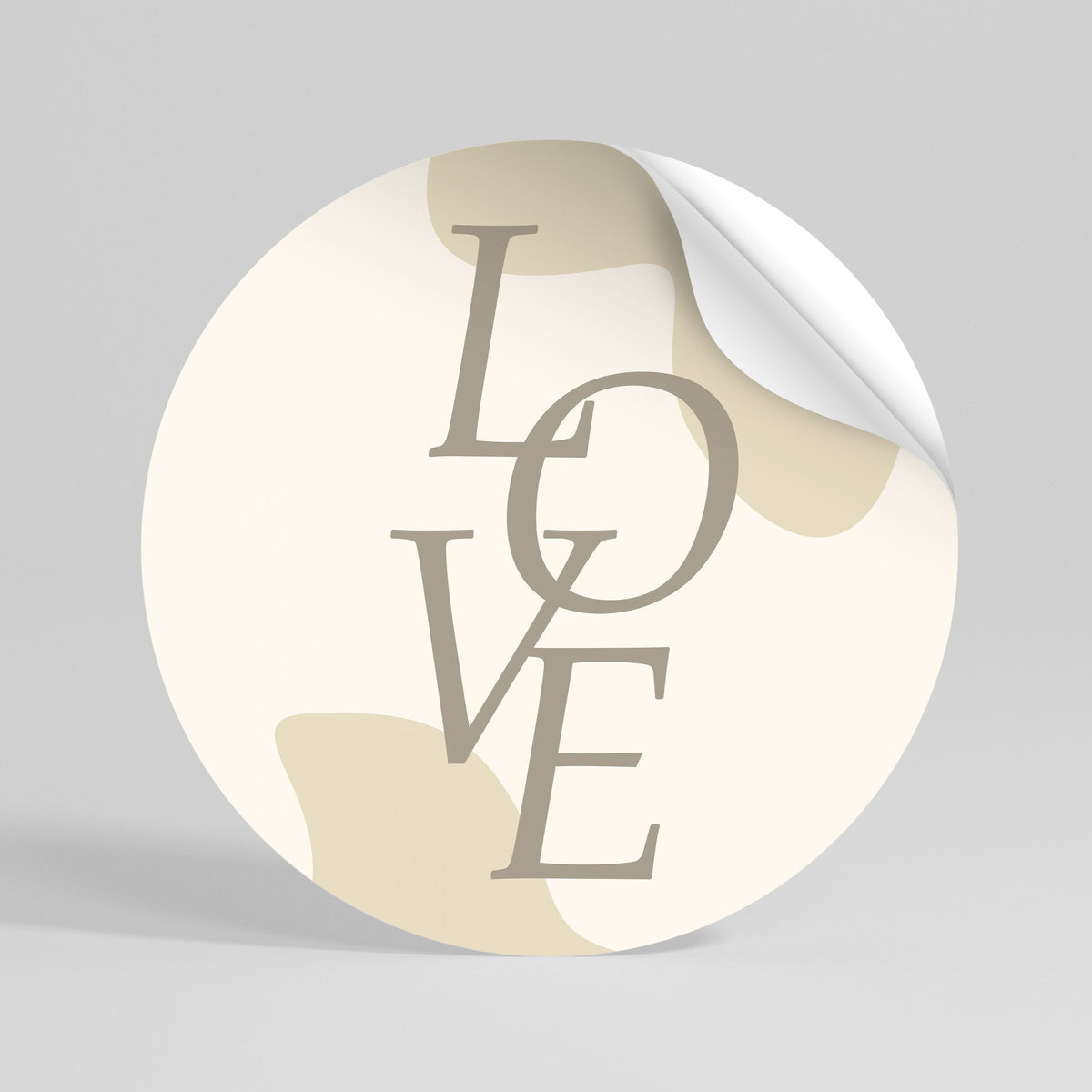 LOVE IN FORM Autocolante Redondo Removível