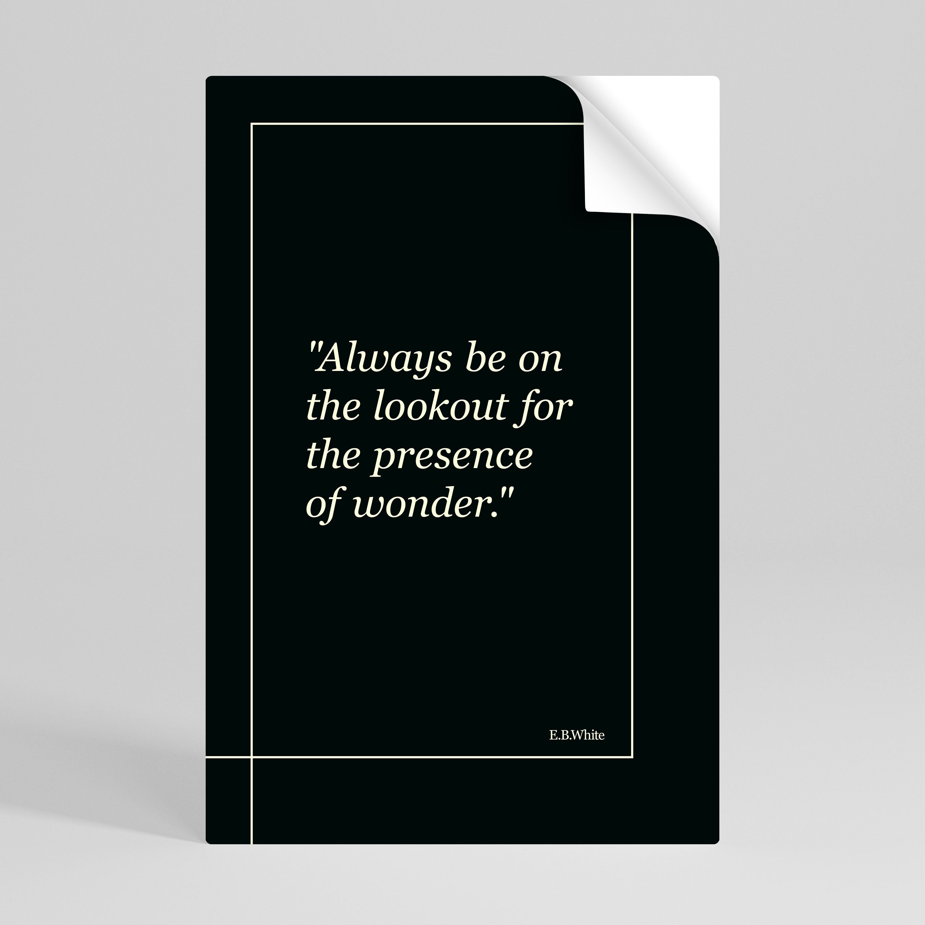 WONDERS UNVEILED Poster Vertical Autocolante