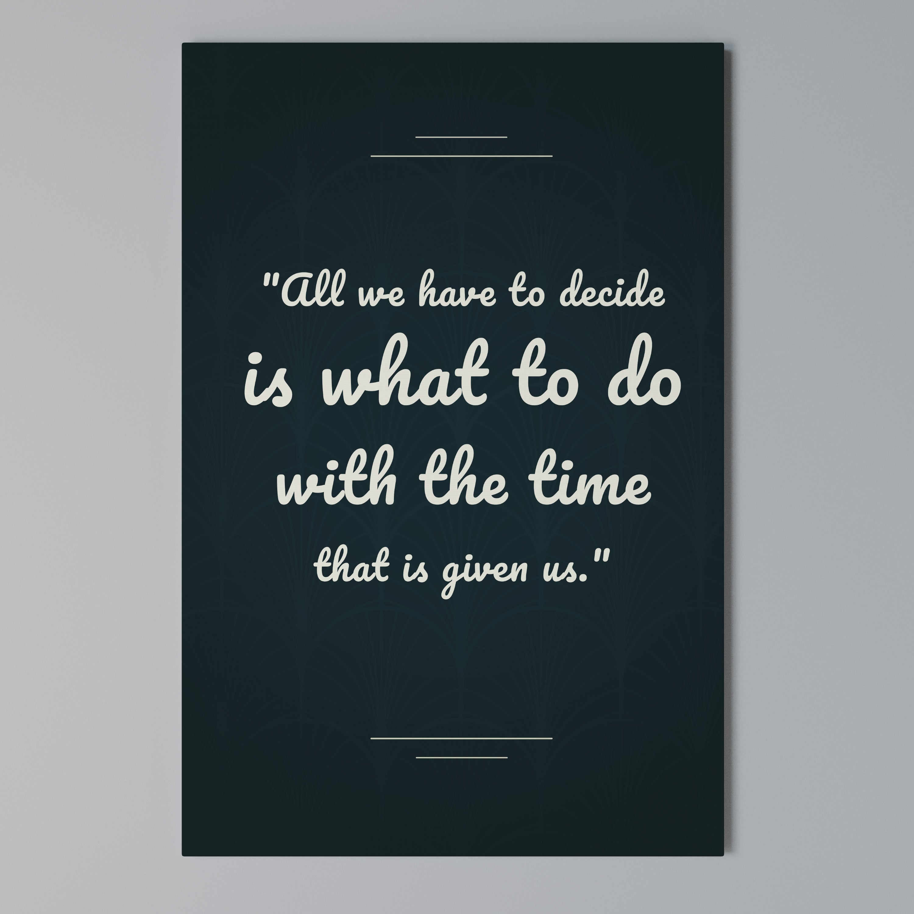 DECISIONS IN MOMENTS Vertical Canvas Print
