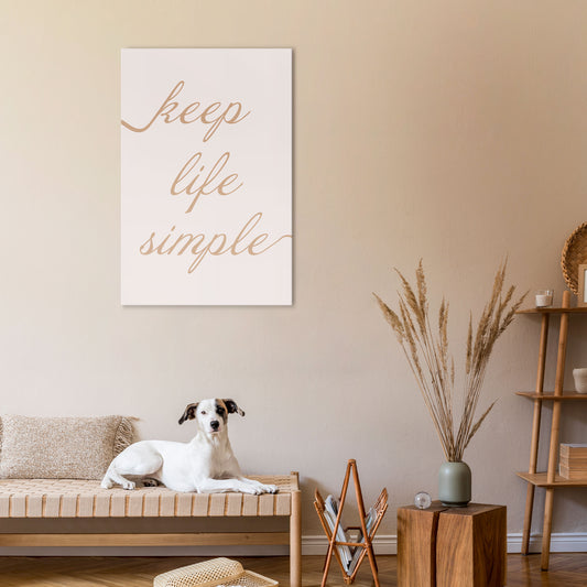 MINIMALIST MANTRA Quadro em tela vertical
