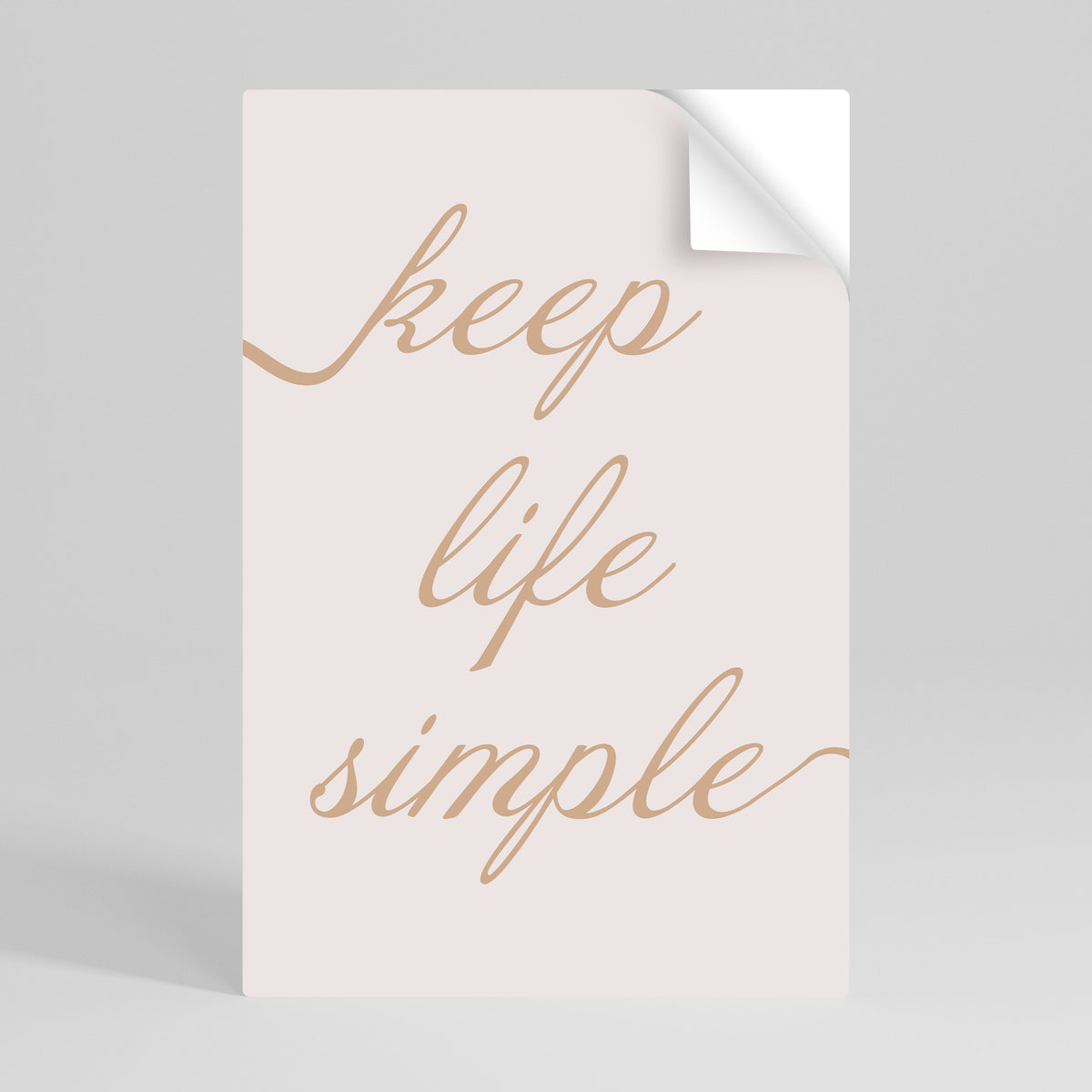 MINIMALIST MANTRA Póster Autocolante Vertical