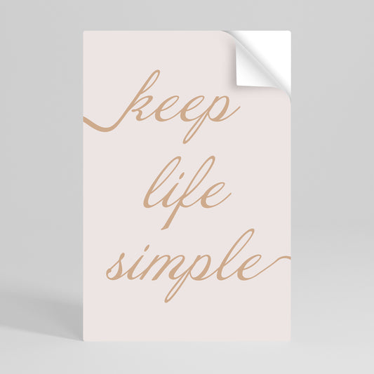 MINIMALIST MANTRA Póster Autocolante Vertical