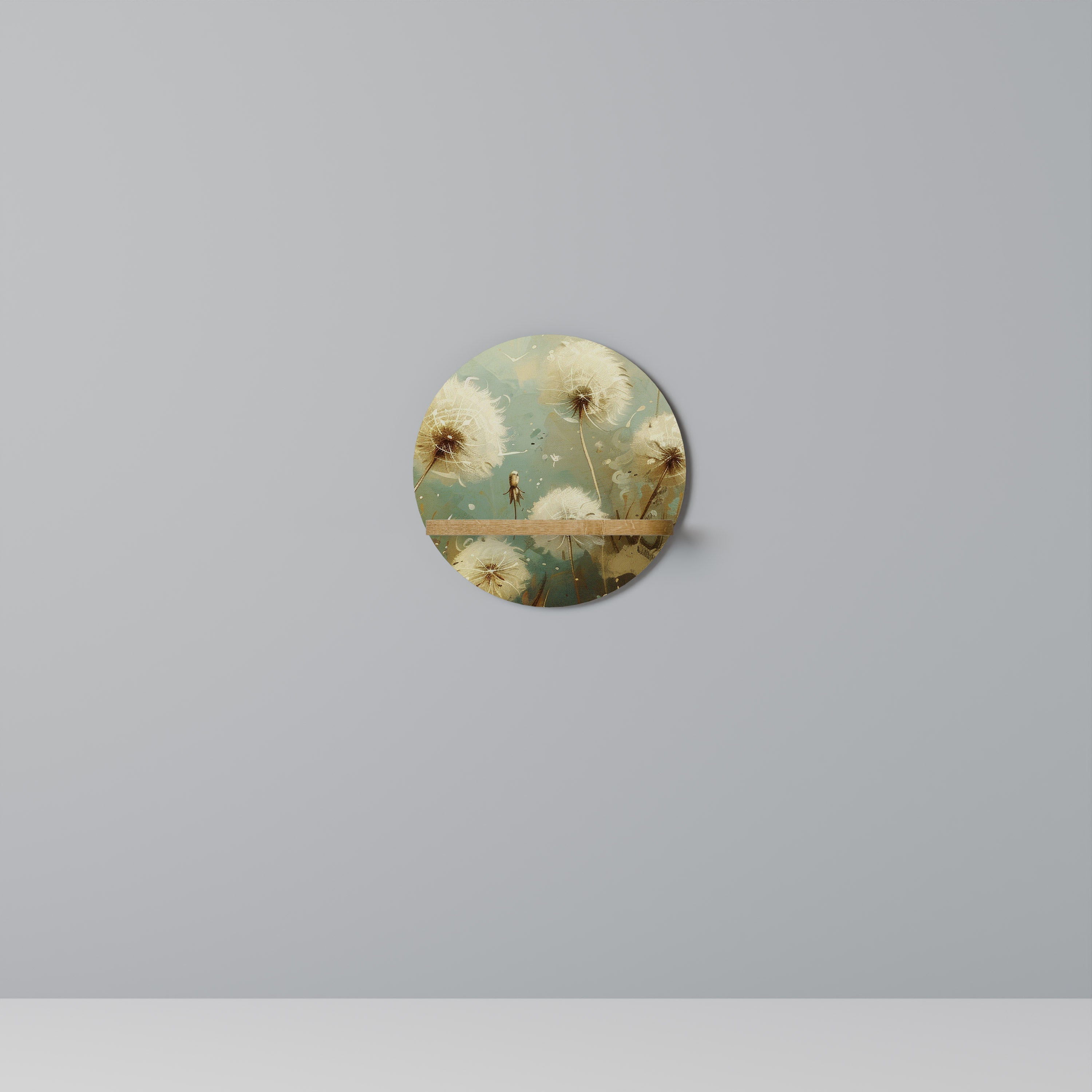 DREAMY MEADOW Prateleira Redonda Decorativa em Efeito Carvalho