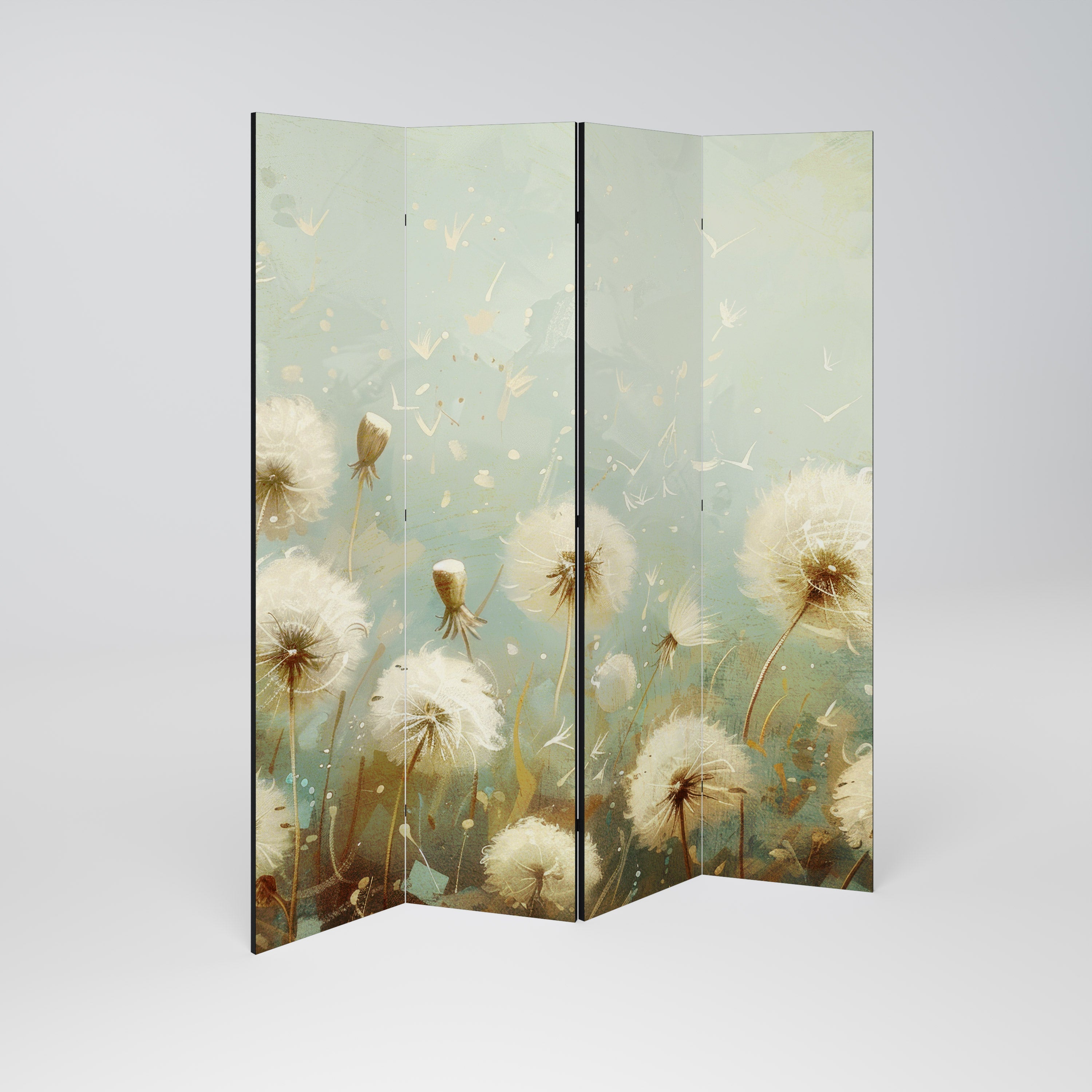 DREAMY MEADOW Biombo Decorativo de 4 Painéis
